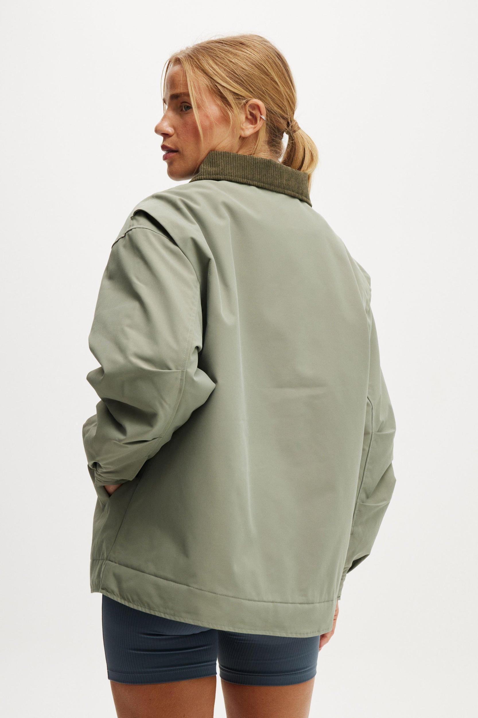 Contrast Collar Oversized Jacket Product Image