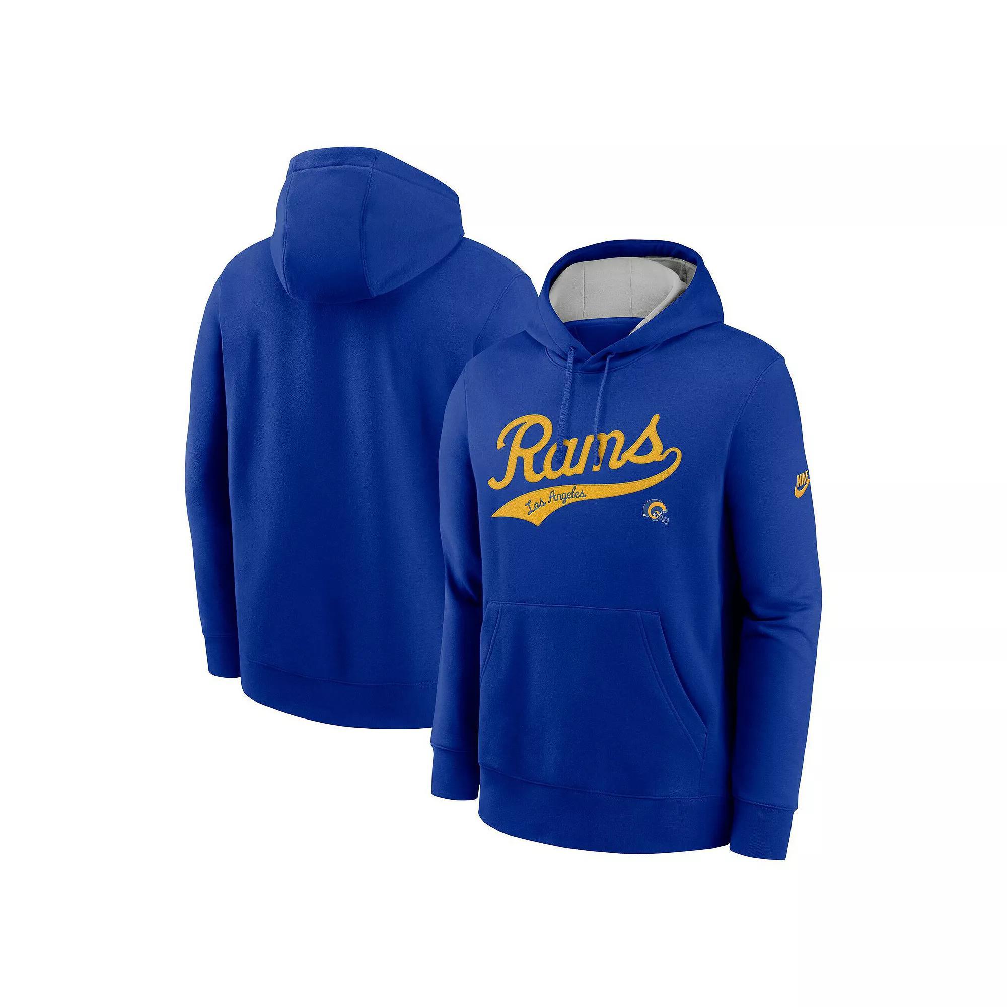 Men's Nike Navy Chicago Bears Rewind Club Logo Pullover Hoodie, Size: Small, Blue Product Image