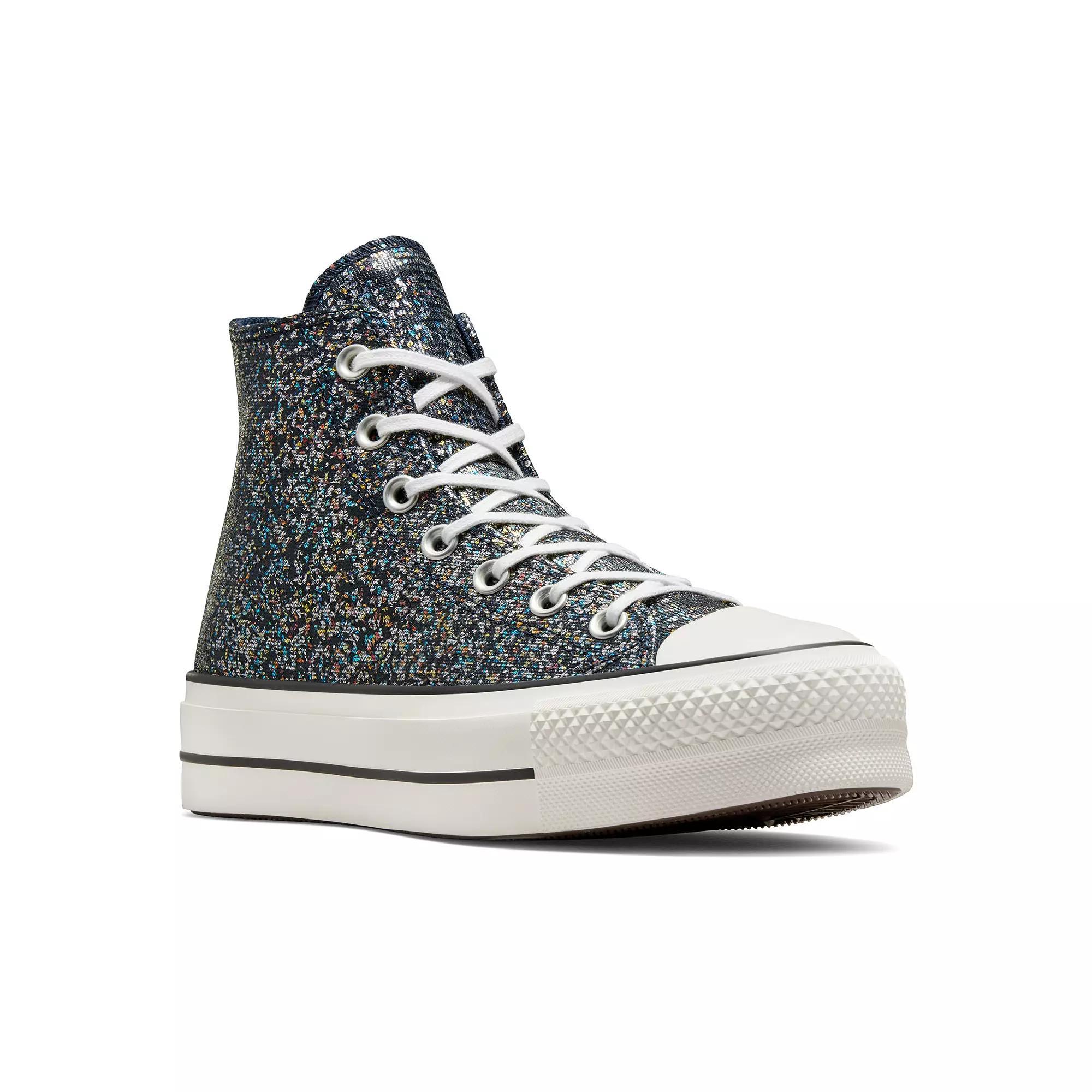 Converse All Star Lift Womens Shinefetti Platform High-Top Sneakers Product Image