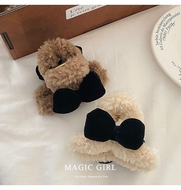 Bow Fluffy Hair Claw Product Image