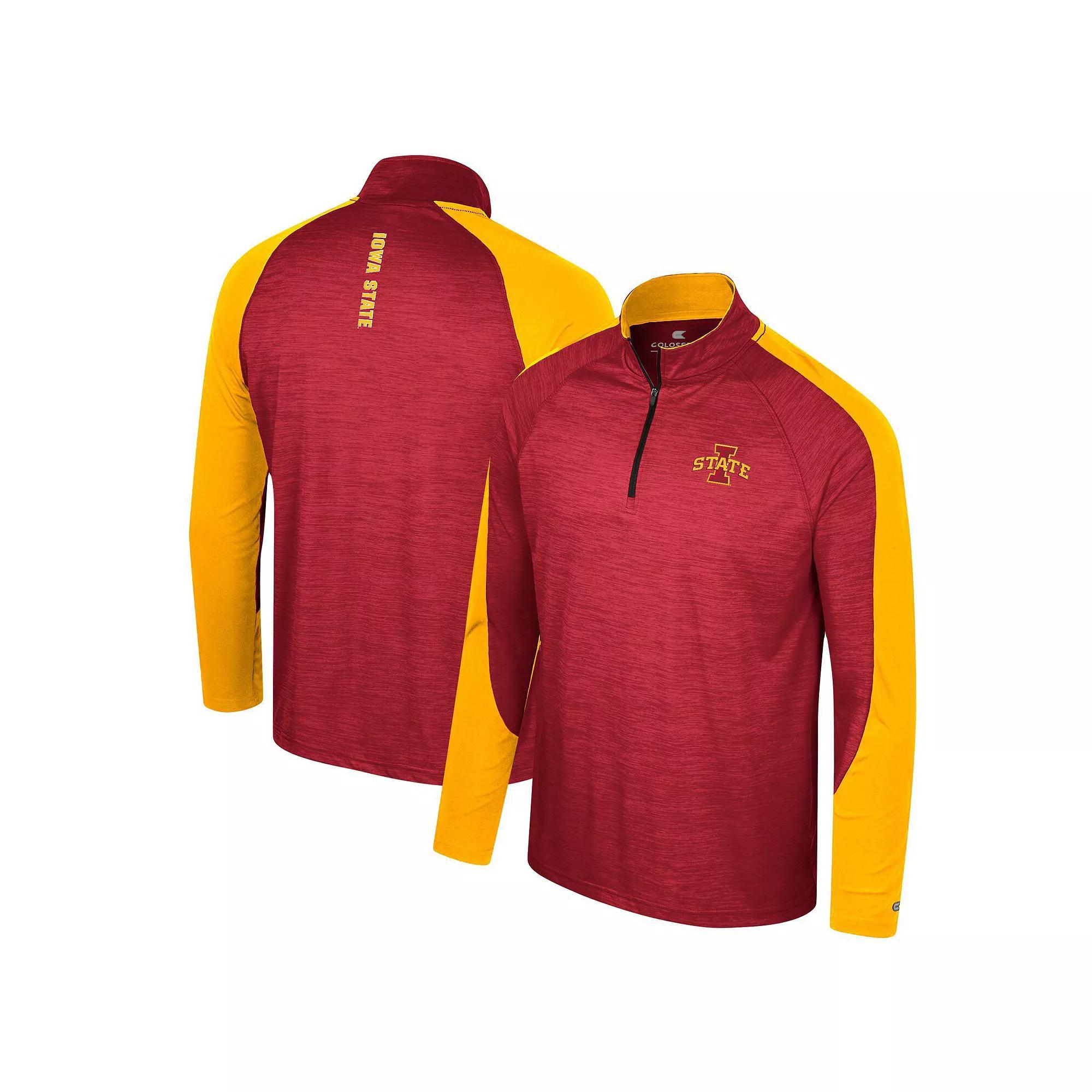 Men's Colosseum Blue UCLA Bruins Langmore Raglan Quarter-Zip Top, Size: XL Product Image