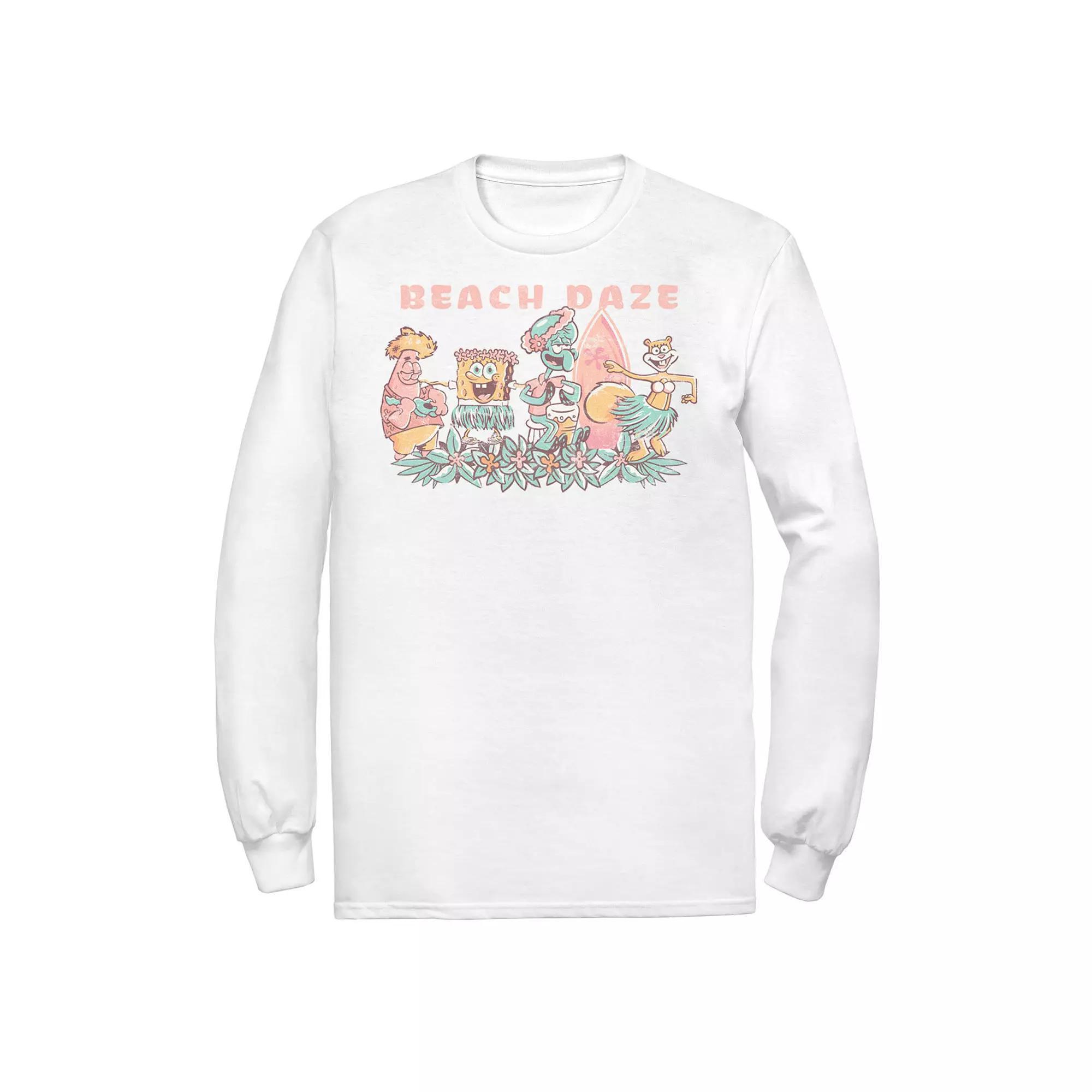 Men's SpongeBob Beach Daze Group Party Tee, Size: XXL, White Product Image