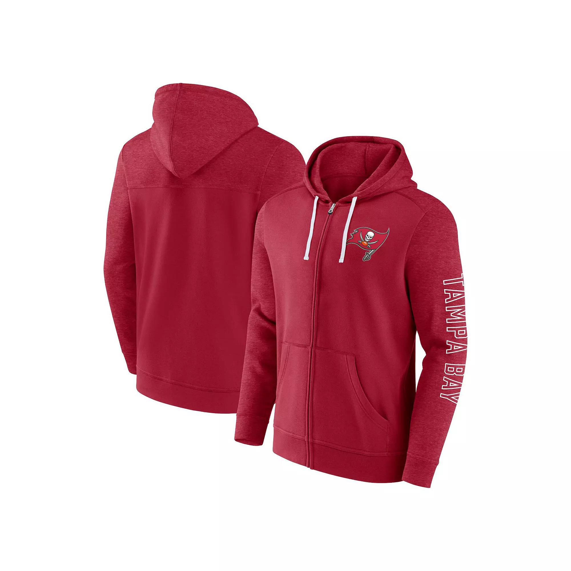 Men's Fanatics Branded  Red Tampa Bay Buccaneers Offensive Lineup Hoodie Full-Zip Hoodie, Size: XL Product Image