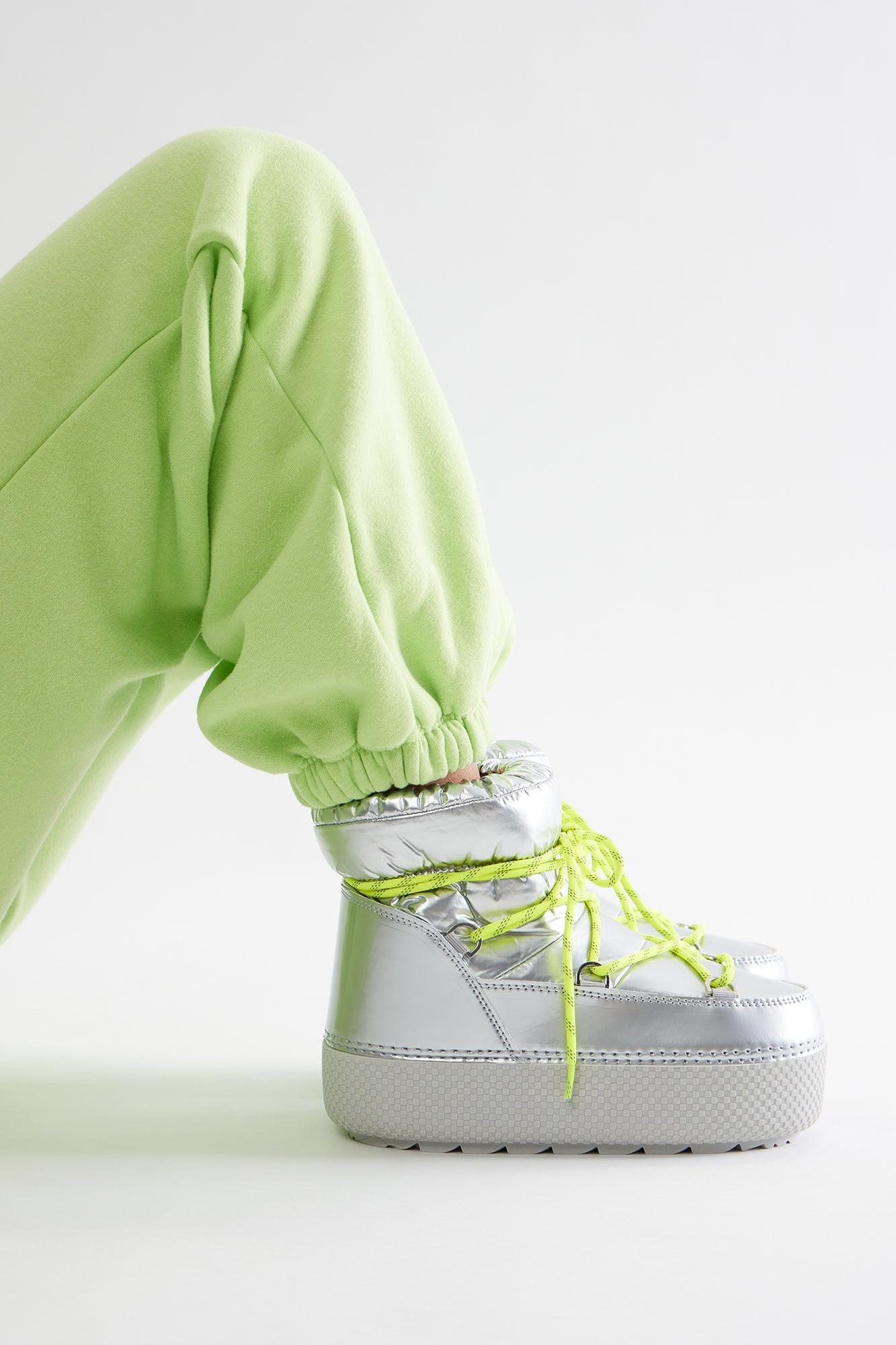 Hit The Snow Platform Booties - Silver Product Image