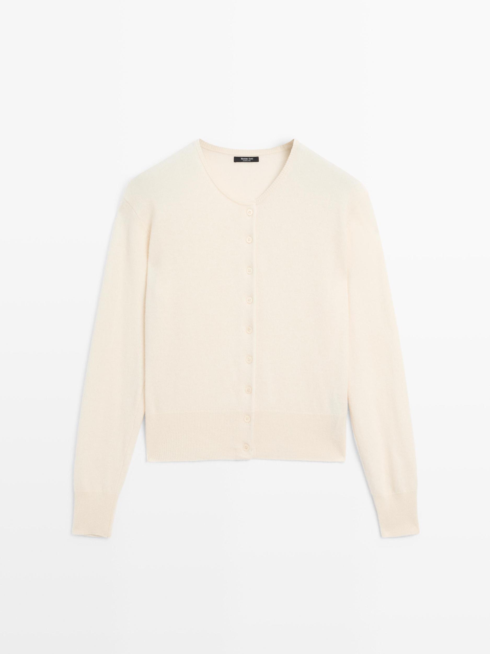 Wool blend knit cardigan Product Image