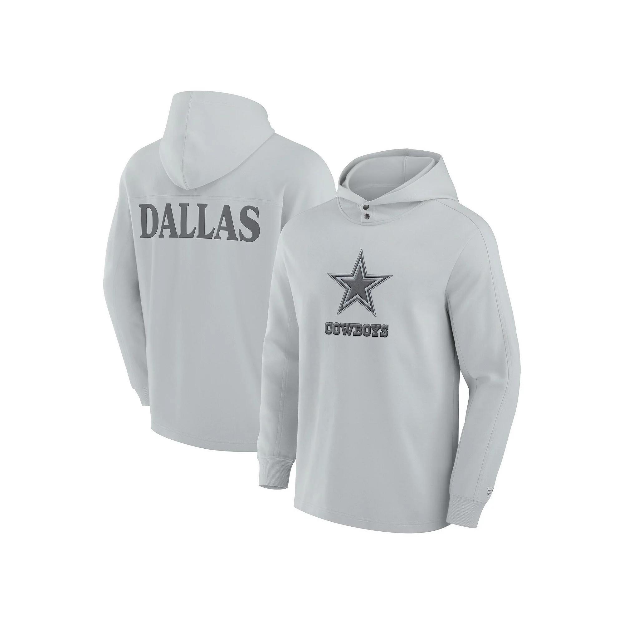 Men's Fanatics Gray Dallas Cowboys Elements Hoodie Long Sleeve T-Shirt, Size: 4XL, Grey Product Image