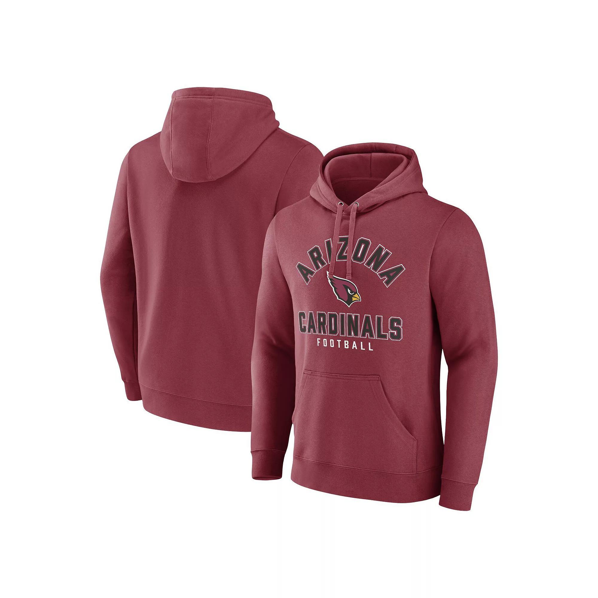 Men's Fanatics Branded  Cardinal Arizona Cardinals Between the Pylons Pullover Hoodie, Size: XL, Red Product Image