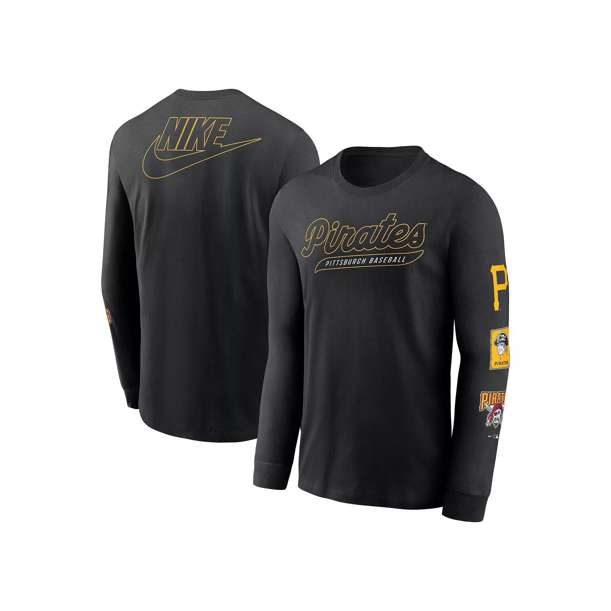 Men's Nike Black Baltimore Orioles Cooperstown Collection Knockout Long Sleeve T-Shirt, Size: Small Product Image