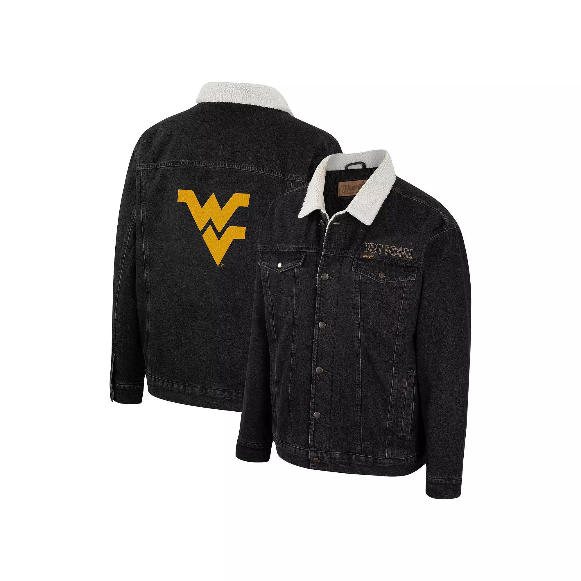 Men's Colosseum x Wrangler Charcoal West Virginia Mountaineers Western Button-Up Denim Jacket, Size: XL Product Image