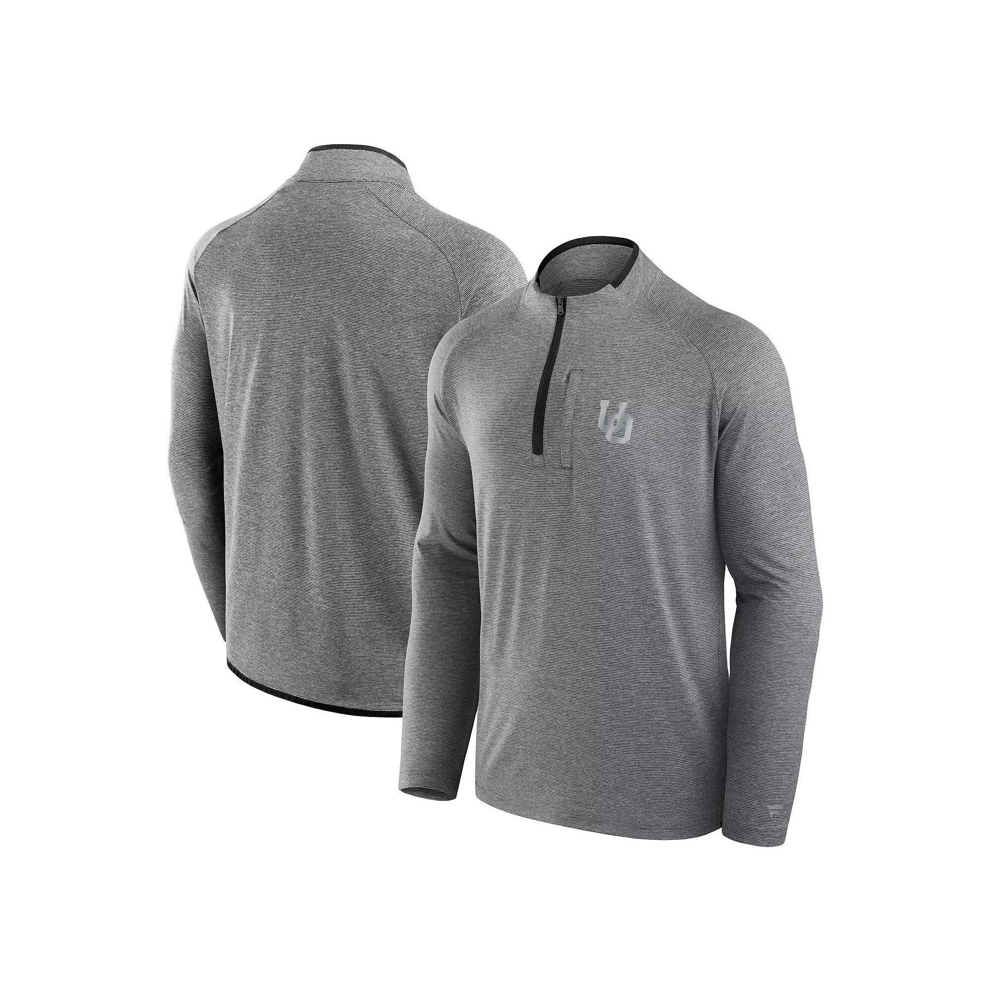 Men's Fanatics Black Oregon Ducks Mock Neck Half-Zip Pullover Jacket, Size: Medium Product Image