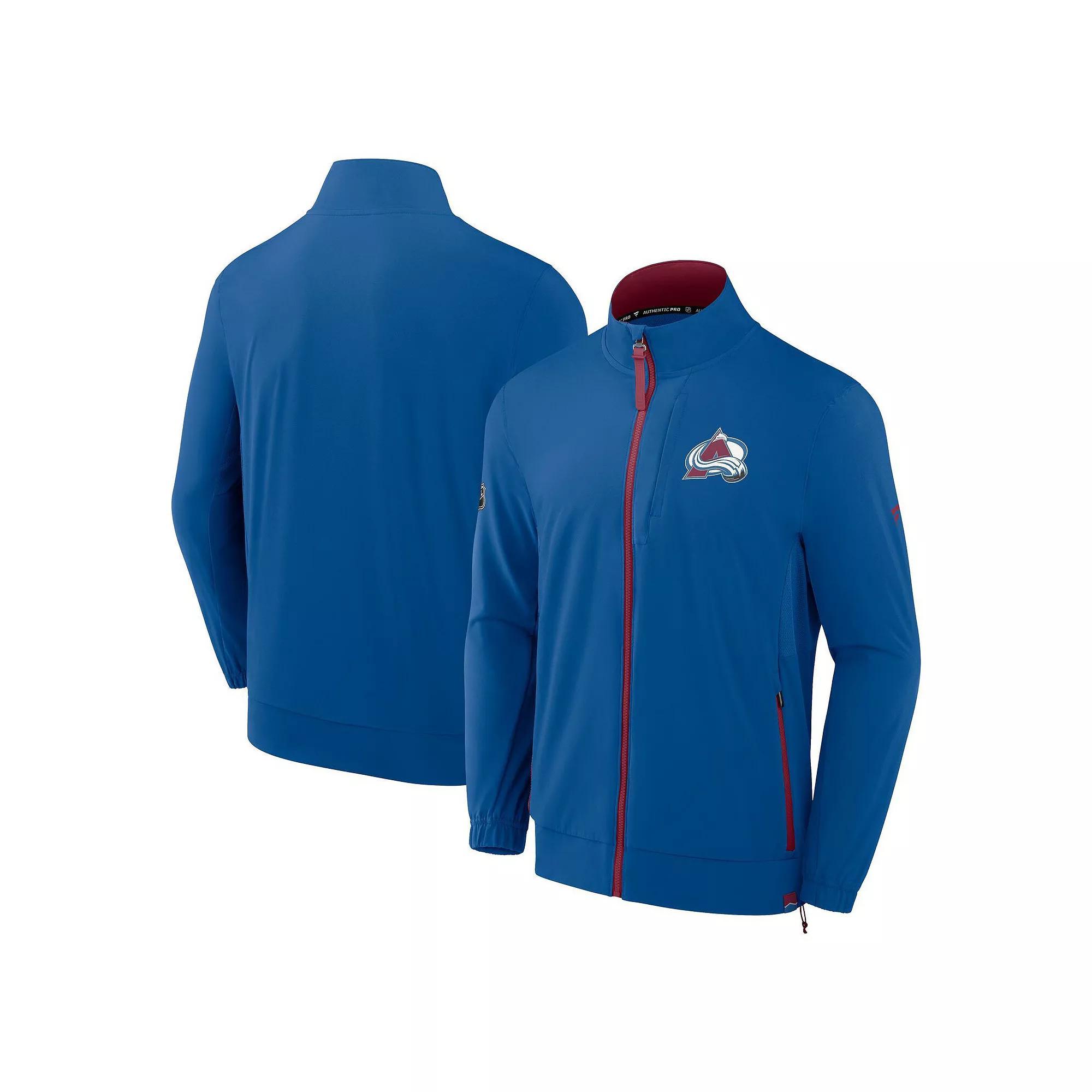 Men's Fanatics  Blue Colorado Avalanche Authentic Pro Rink Coaches Full-Zip Jacket, Size: XL Product Image