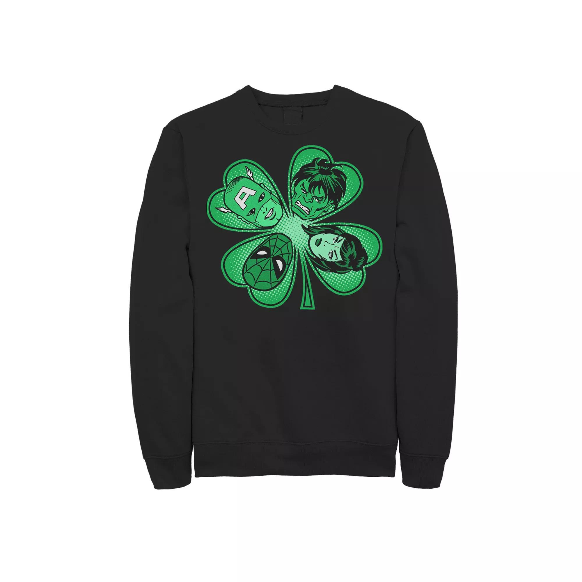 Men's Captain Marvel Stamp Sweatshirt, Size: XL, Black Product Image