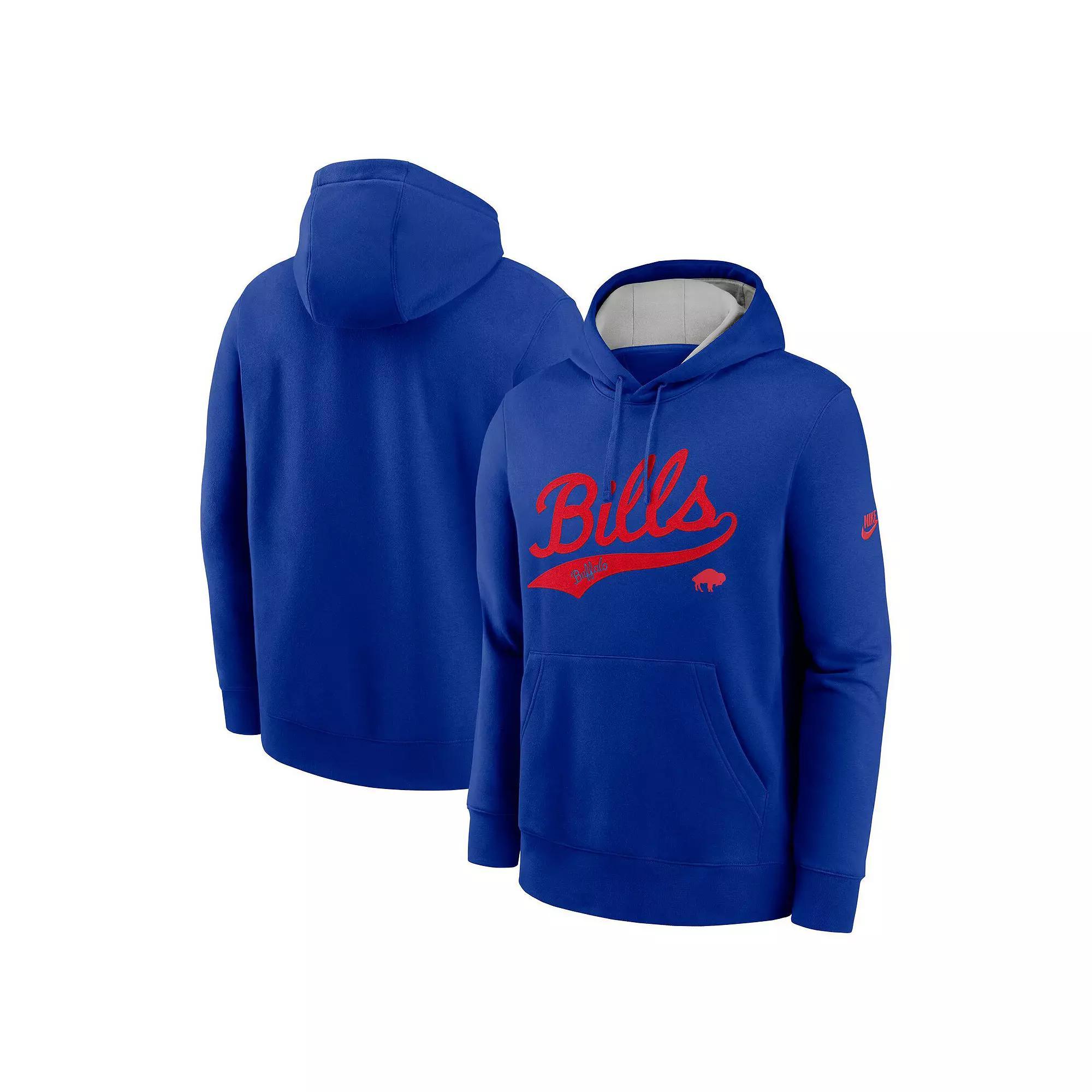 Men's Nike Royal New England Patriots Rewind Club Logo Pullover Hoodie, Size: XL, Blue Product Image