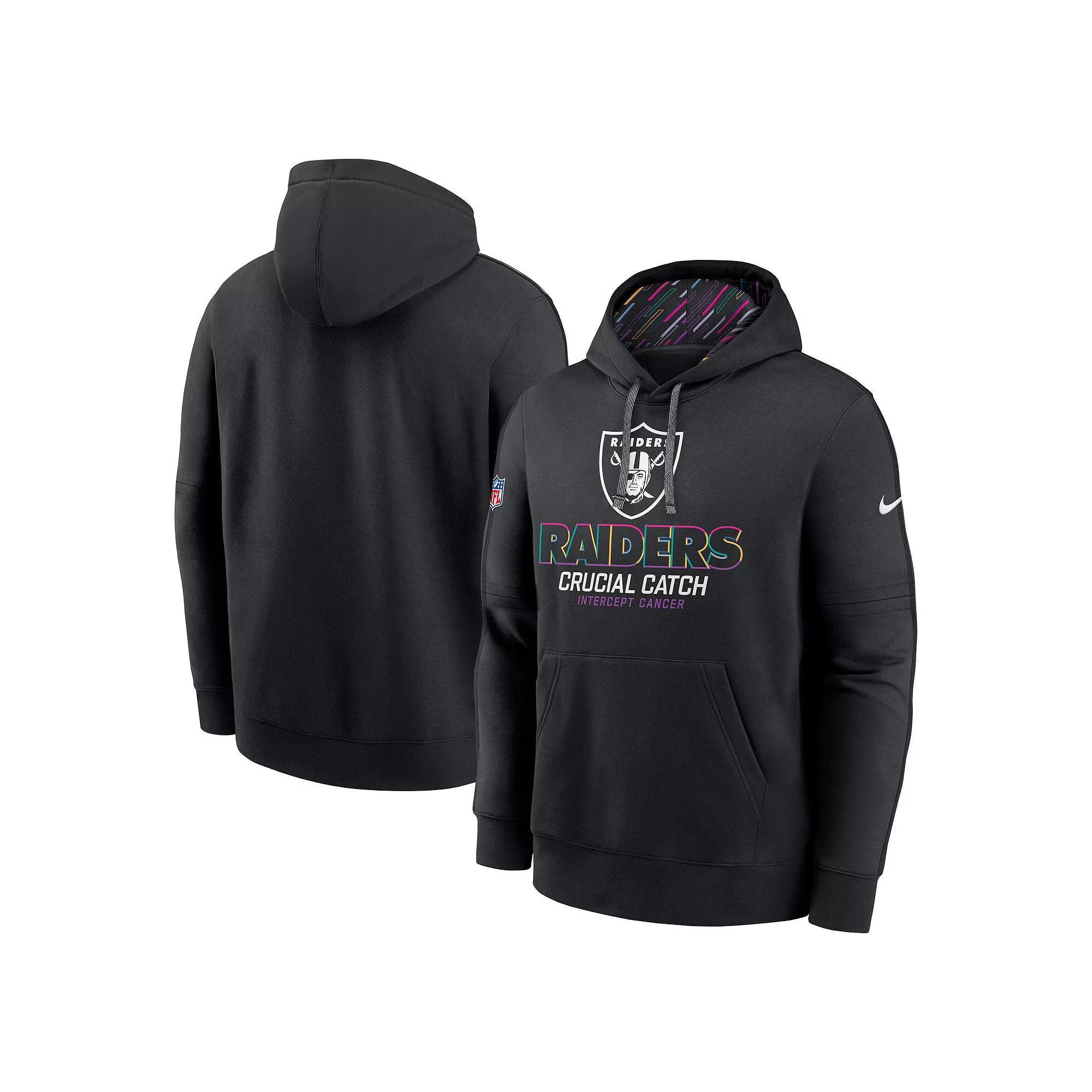 Men's Nike Black Las Vegas Raiders 2024 NFL Crucial Catch Club Pullover Hoodie, Size: Large, Lvr Black Product Image
