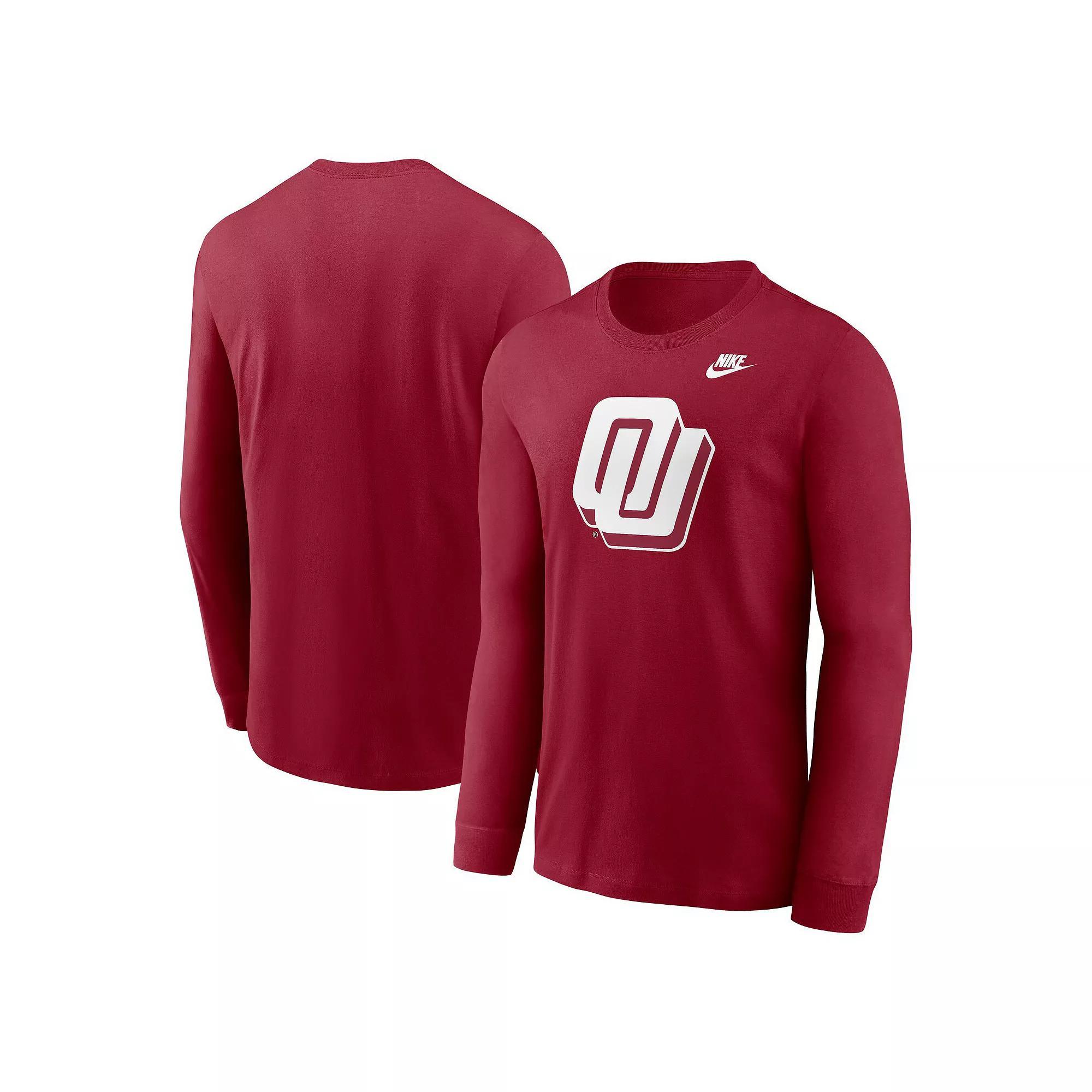 Men's Nike Crimson Oklahoma Sooners Alternate Logo Long Sleeve T-Shirt, Size: 2XL, Red Product Image