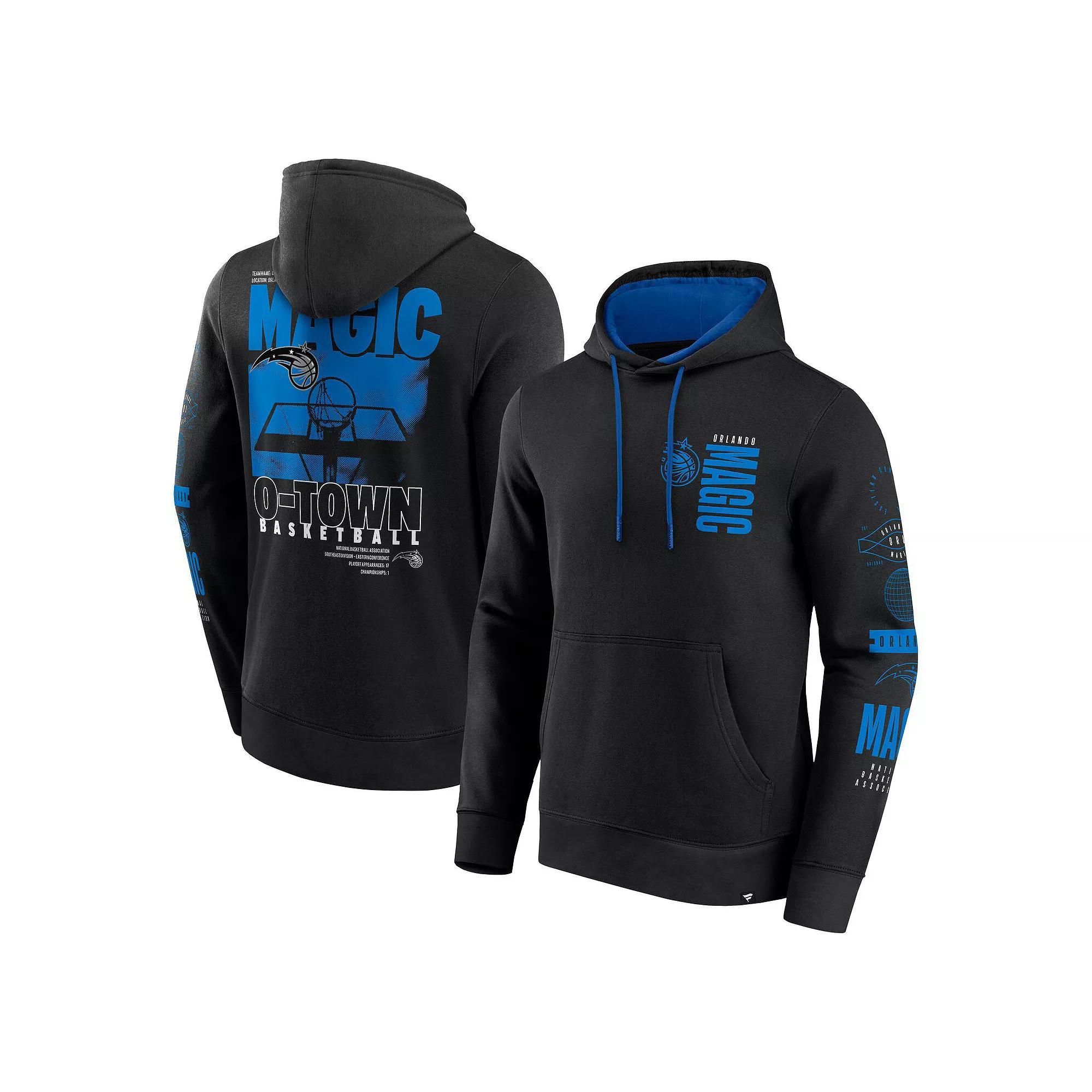 Men's Fanatics Black Orlando Magic Game Time Crossover Pullover Hoodie, Size: Medium, Mag Black Product Image