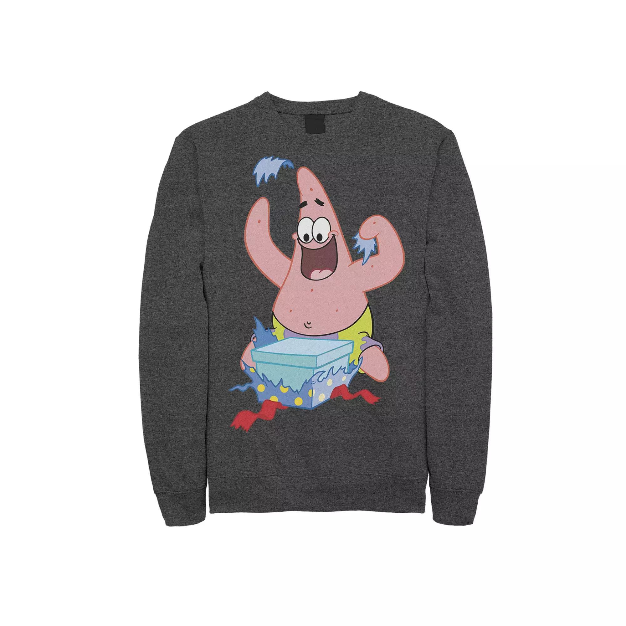 Men's Nickelodeon SpongeBob SquarePants Patrick Star Holiday Sweatshirt, Size: Large, Grey Heather Product Image