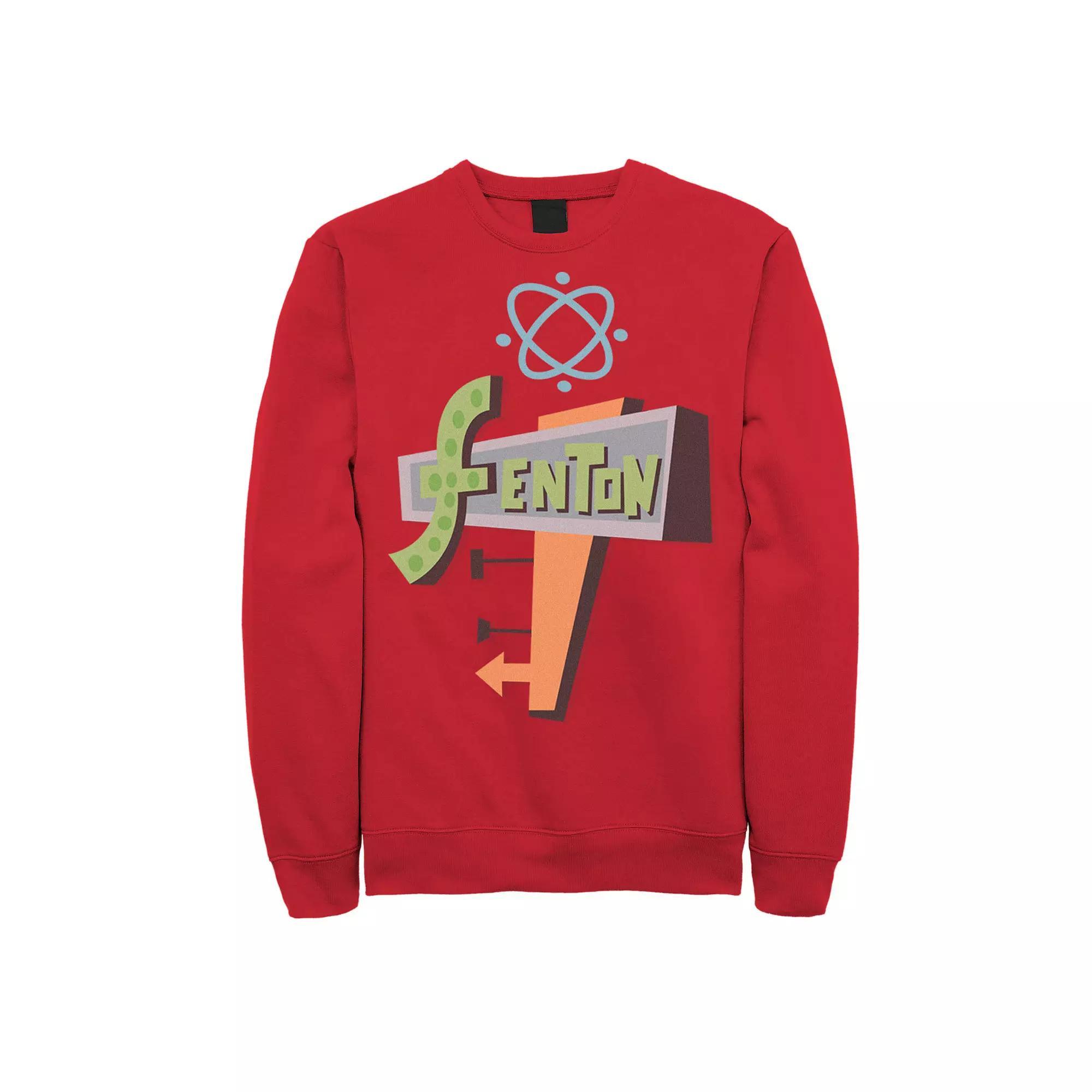 Men's Nickelodeon Danny Phantom Fenton Science Logo Fleece, Size: XL, Red Product Image