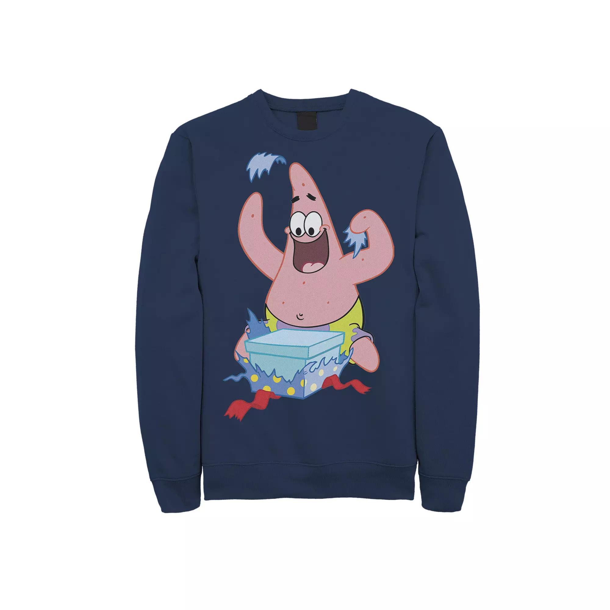 Men's Nickelodeon SpongeBob SquarePants Patrick Star Holiday Sweatshirt, Size: Medium, Black Product Image
