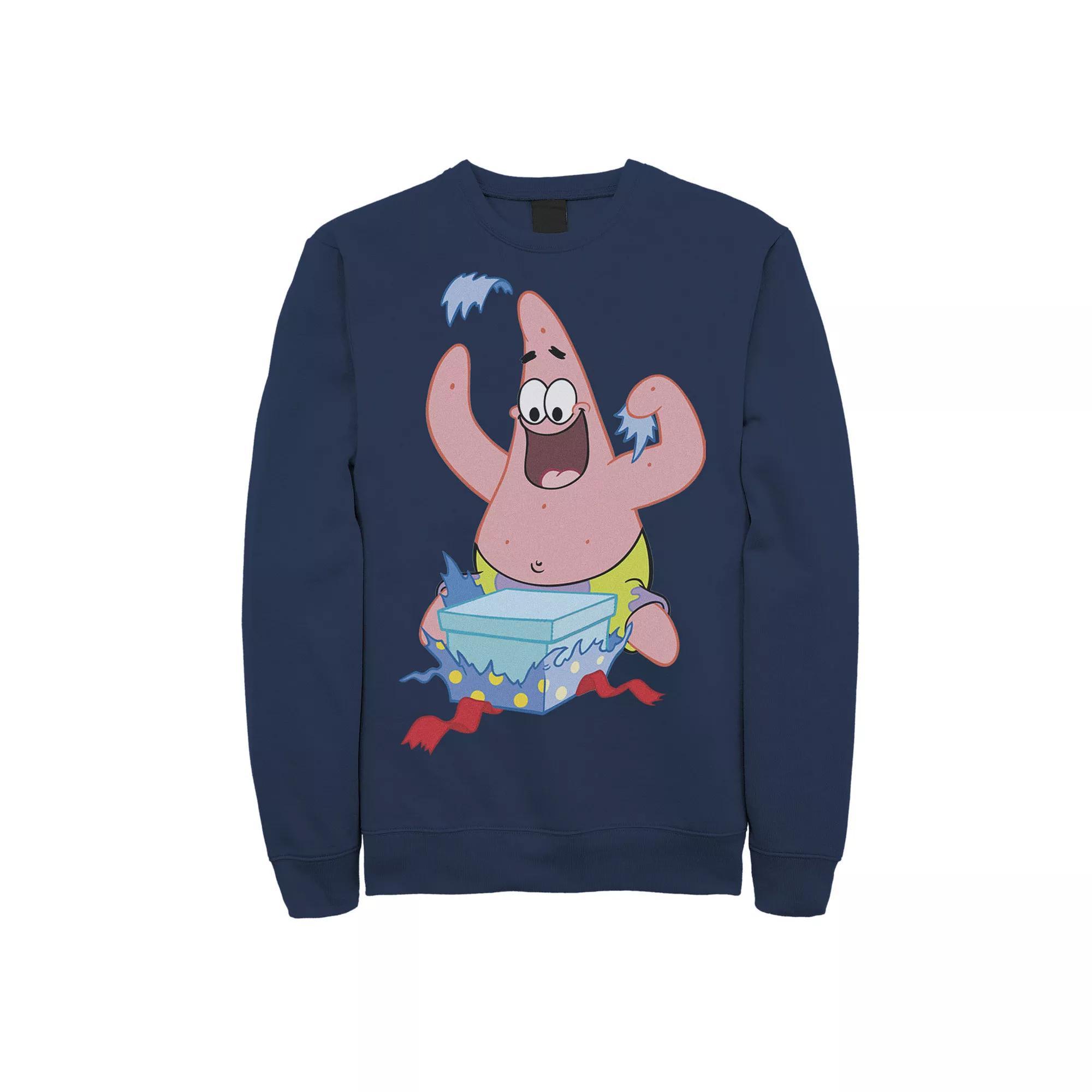 Men's Nickelodeon SpongeBob SquarePants Patrick Star Holiday Sweatshirt, Size: Medium, Black Product Image