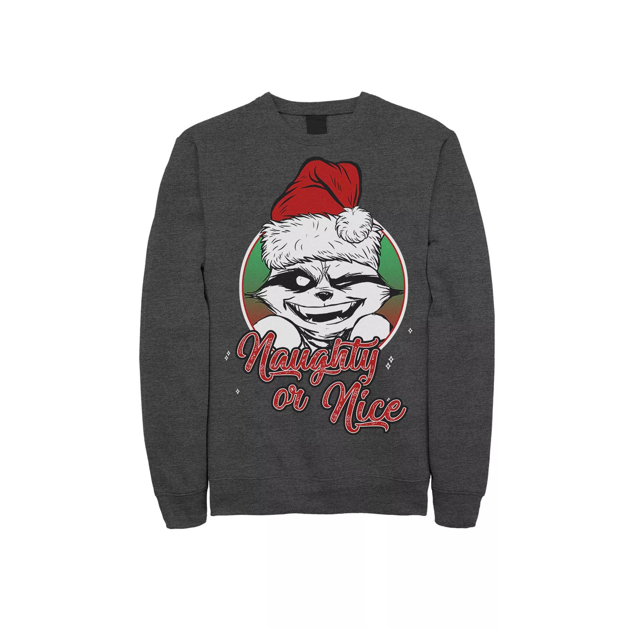 Men's Marvel Guardians of the Galaxy Naughty Or Nice Sweatshirt, Size: Medium, Grey Heather Product Image