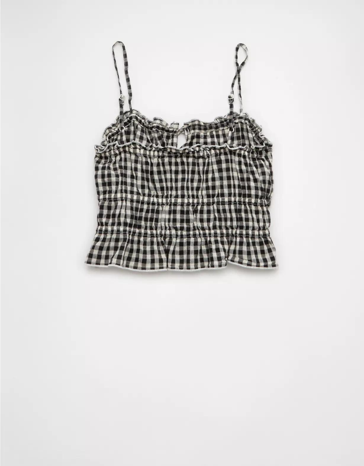 AE Tiered Ruched Tank Top Product Image