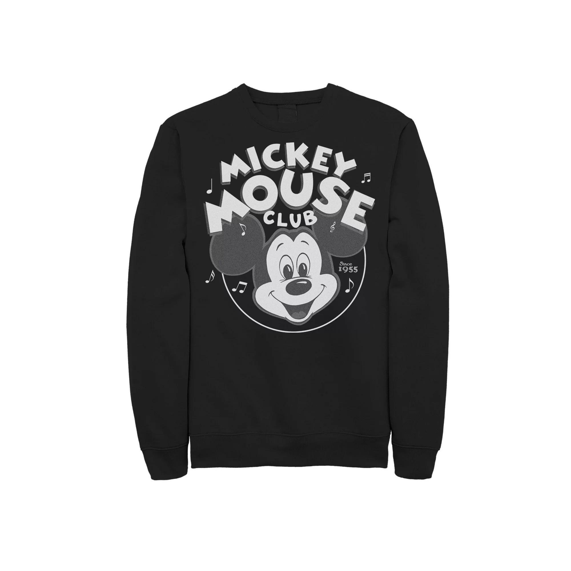 Disney's Mickey Mouse Big & Tall Mickey Mouse Club Badge Graphic Fleece, Men's, Size: 3XL, Black Product Image