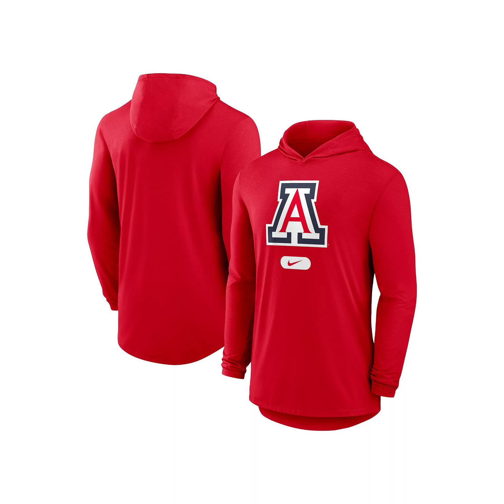 Men's Nike Navy Arizona Wildcats Lightweight Performance Long Sleeve Hoodie T-Shirt, Size: Large, Blue Product Image