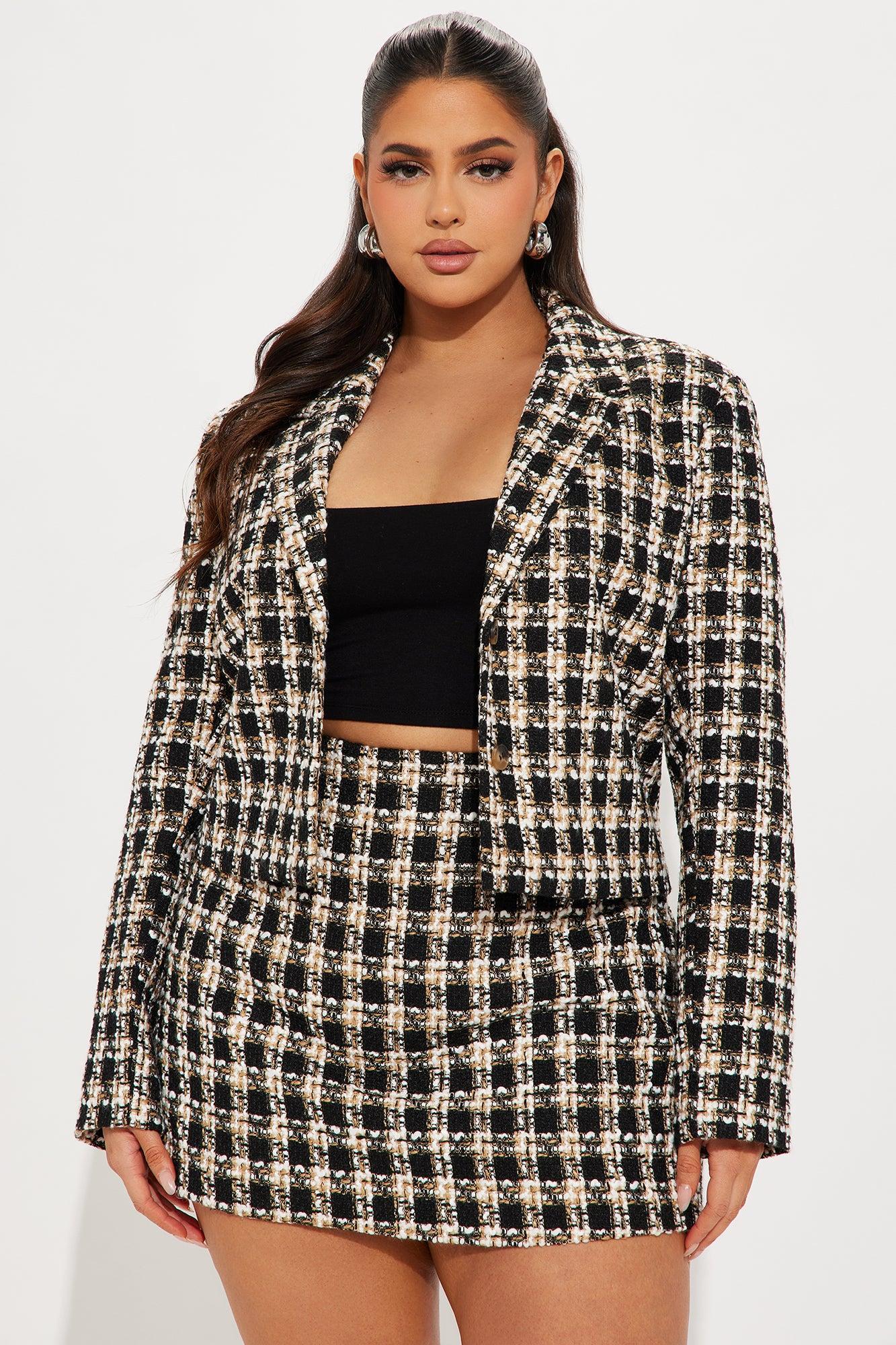 Old Money Rules Tweed Blazer - Black/combo Product Image