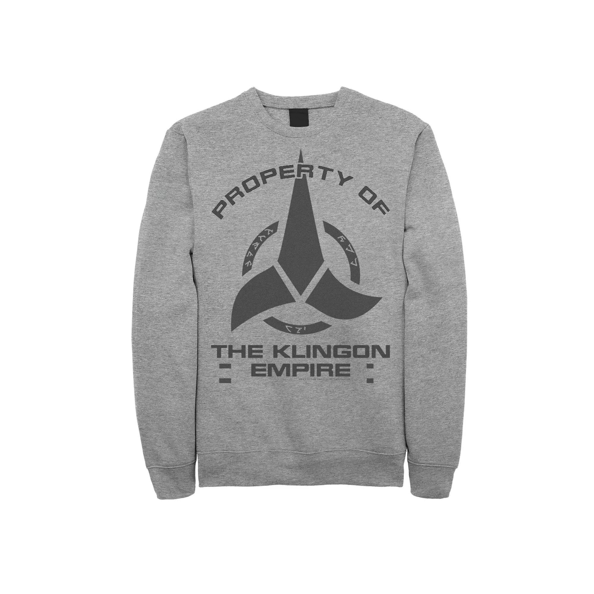Men's Star Trek: Discovery The Klingon Empire Badge Sweatshirt, Size: XL, Athletic Grey Product Image