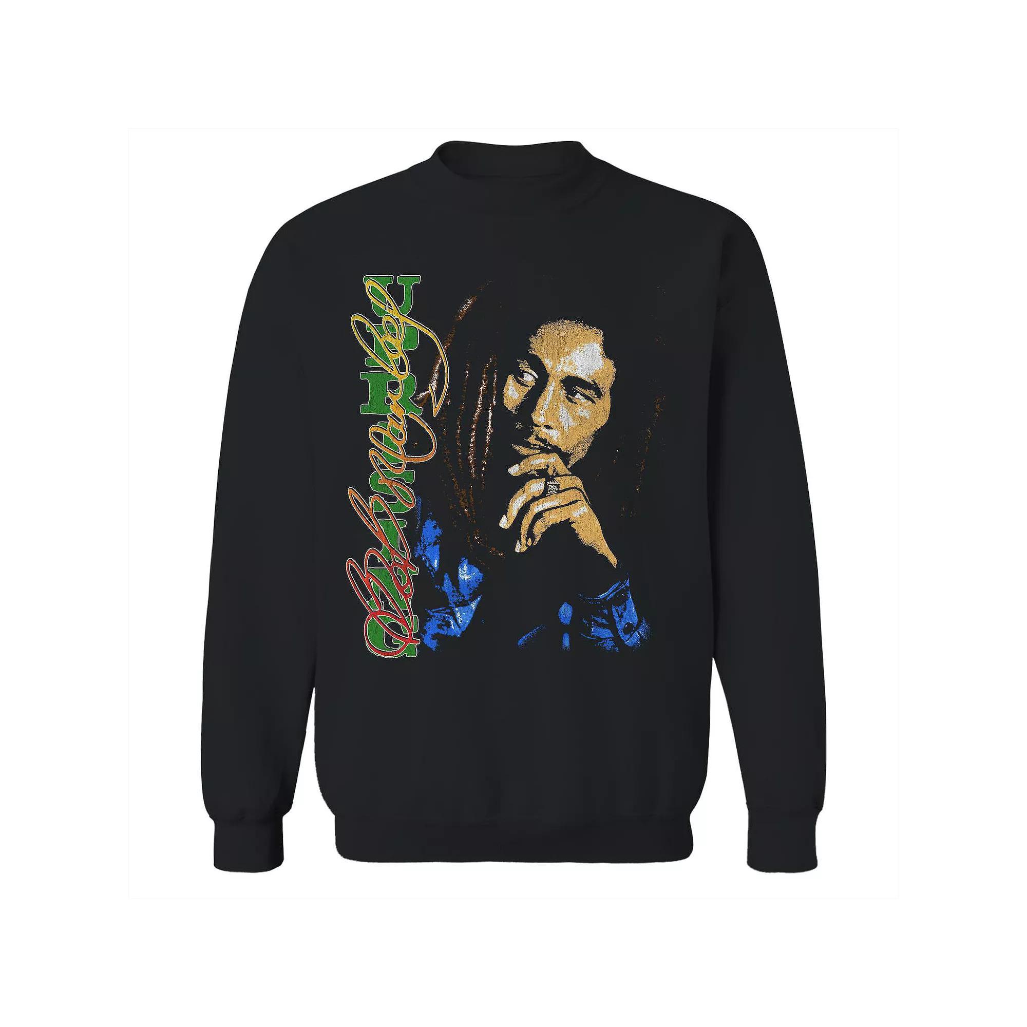 Junior's Bob Marley Uprising Smoking Graphic Fleece Sweatshirt, Women's, Size: Small, Black Product Image