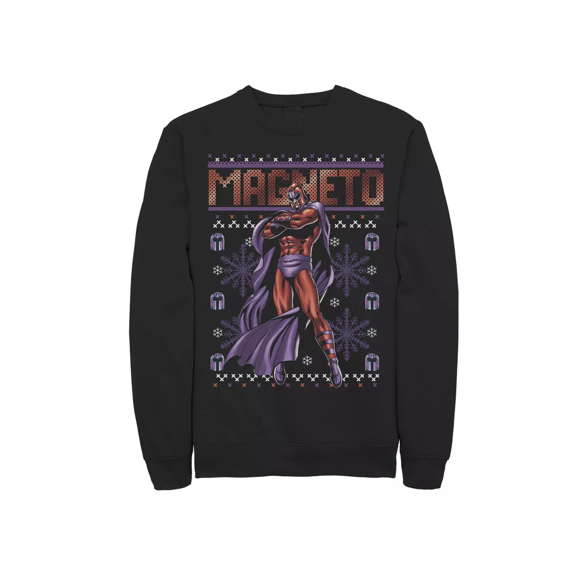 Mens Marvel Magneto Ugly Christmas Sweater Fleece Product Image