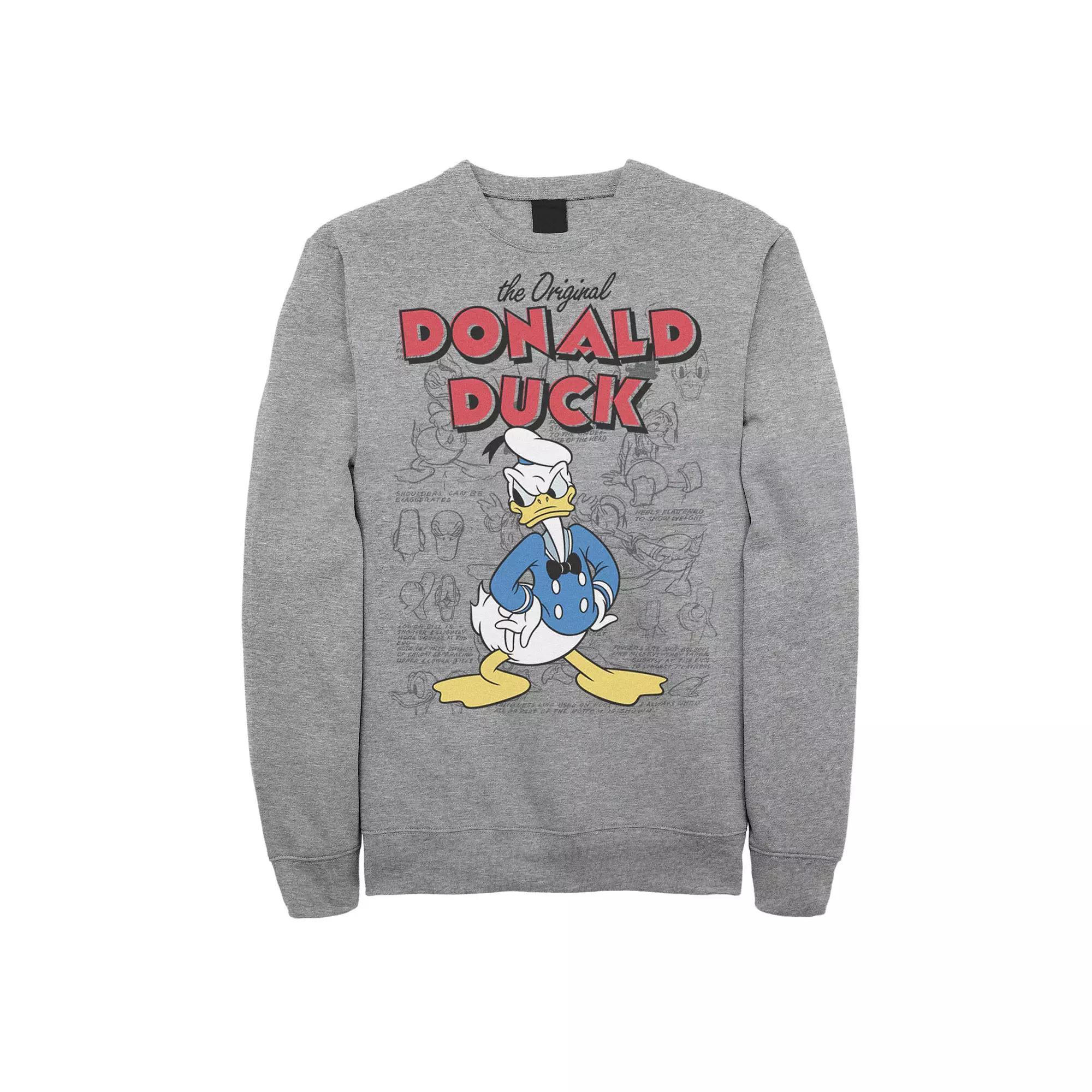 Disney's Donald Duck Men's Sweatshirt, Size: Medium, Athletic Grey Product Image