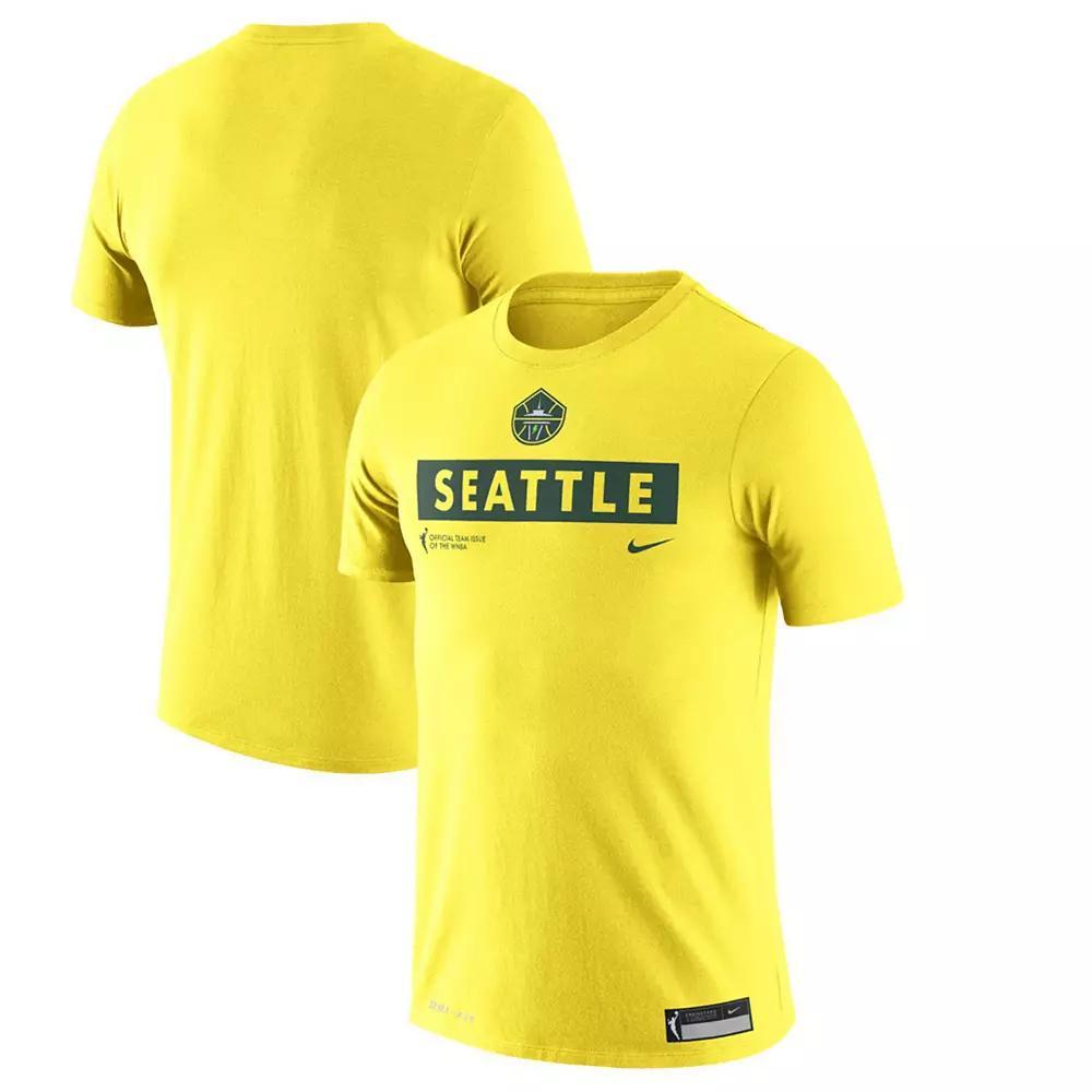 Nike Yellow Seattle Storm Practice T-Shirt, Men's, Size: Small, Stm Yellow Product Image