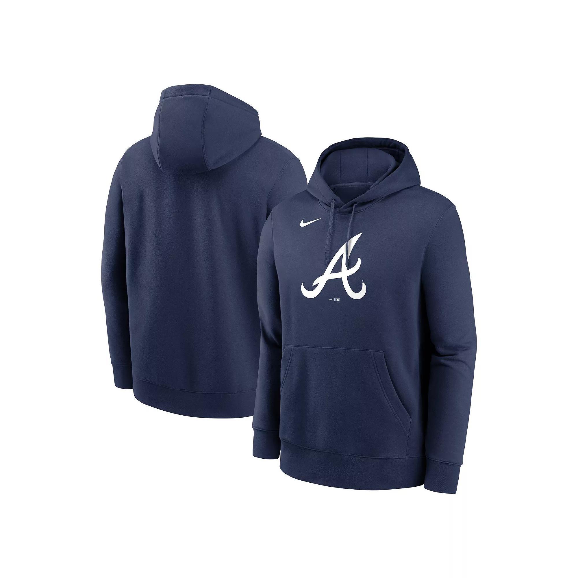 Men's Nike Royal Atlanta Braves Cooperstown Collection Logo Club Pullover Hoodie, Size: 2XL, Blue Product Image