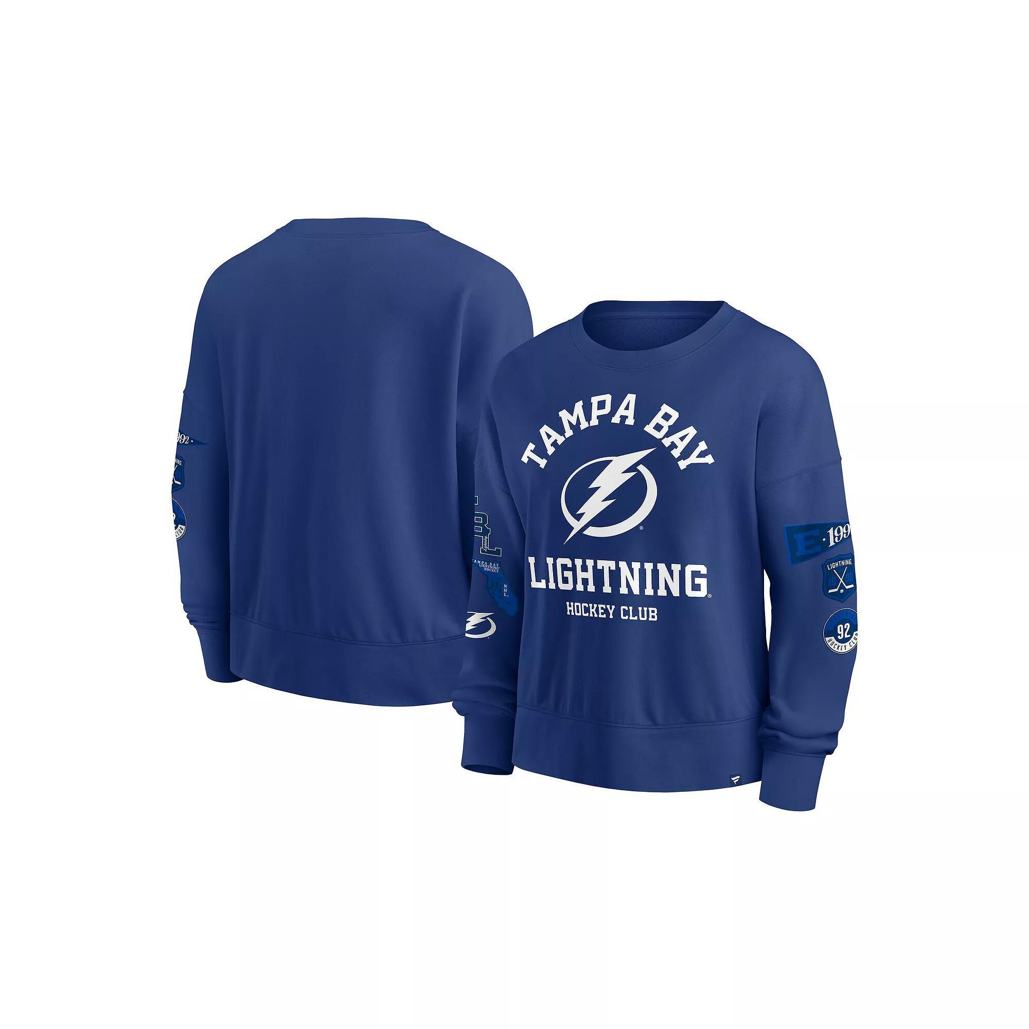 Women's Fanatics Blue Tampa Bay Lightning Go Team Pullover Sweatshirt, Size: Large, Lgh Blue Product Image