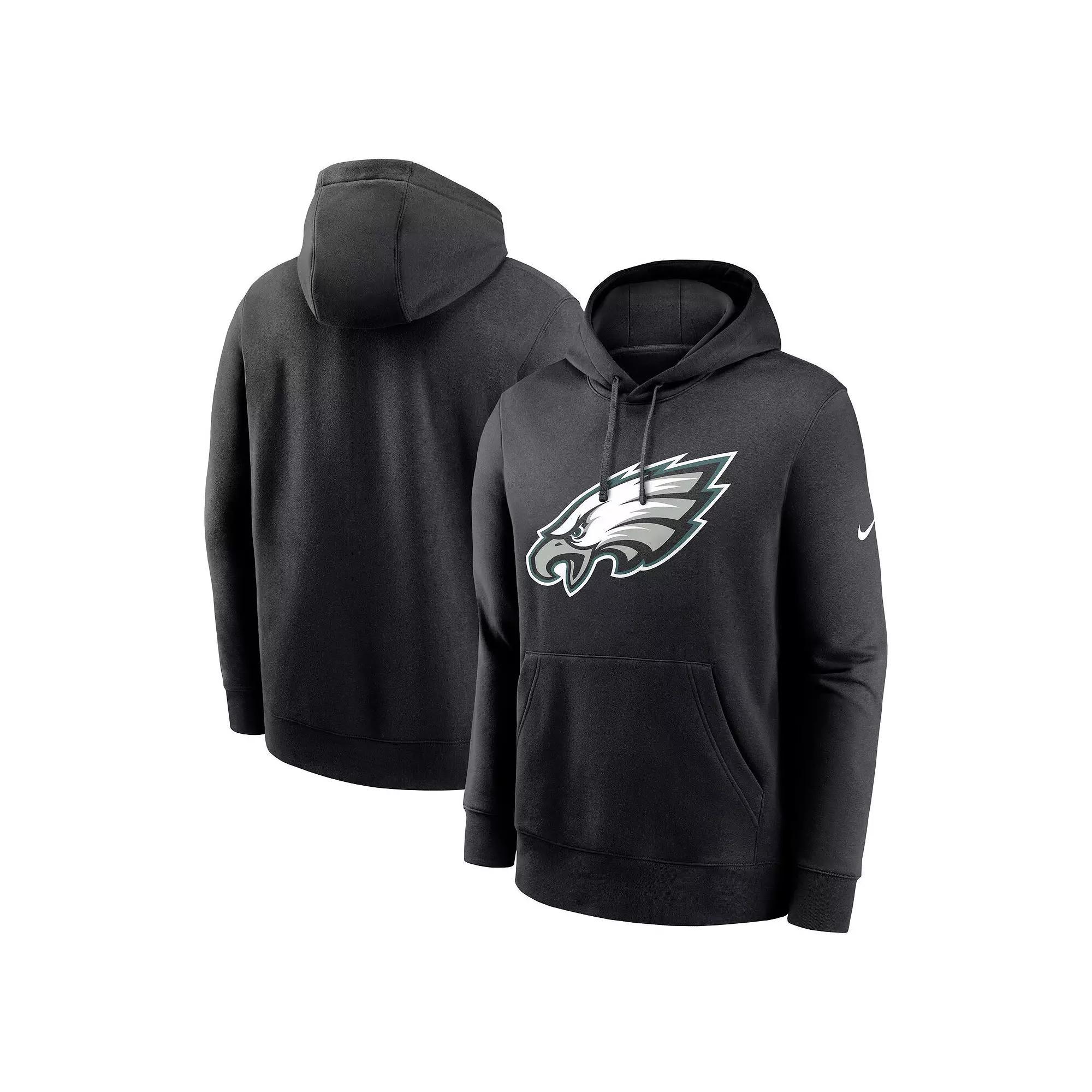Men's Nike Black Philadelphia Eagles Club Logo Pullover Hoodie, Size: 3XL Product Image