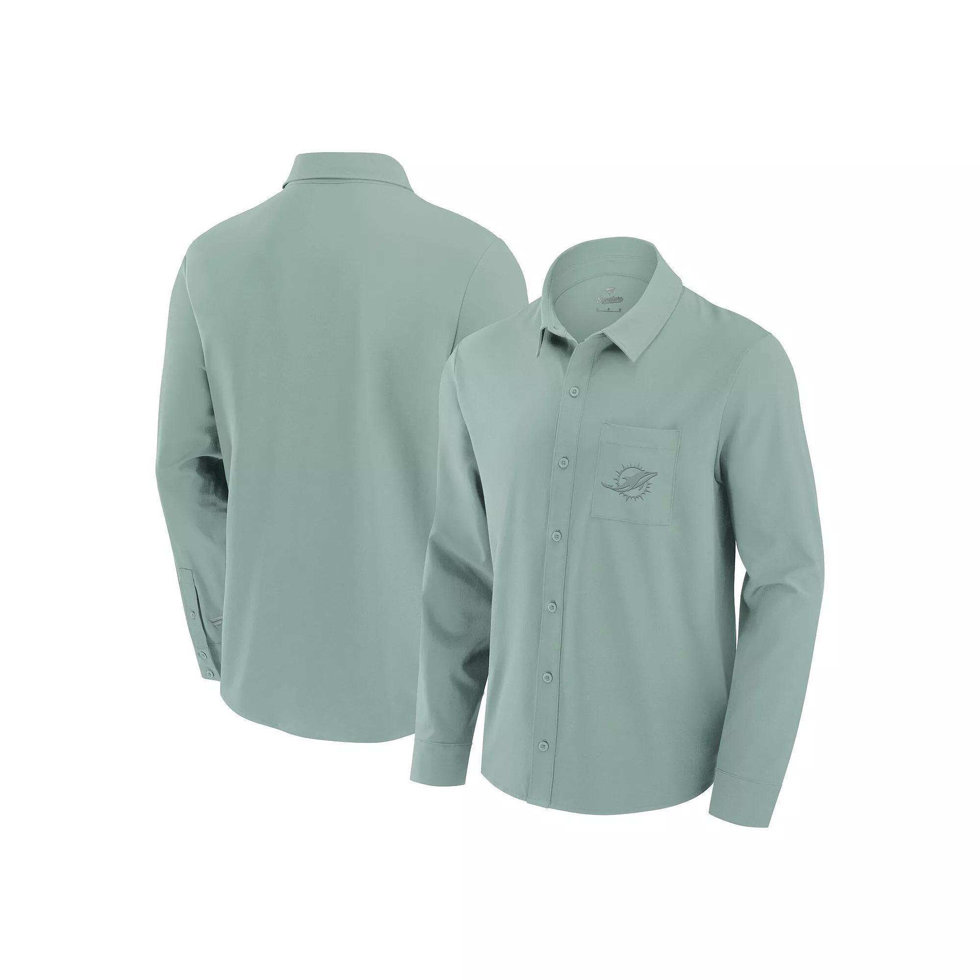 Men's Fanatics Light Blue New York Giants Front Office Long Sleeve Button-Up Shirt, Size: 3XL Product Image