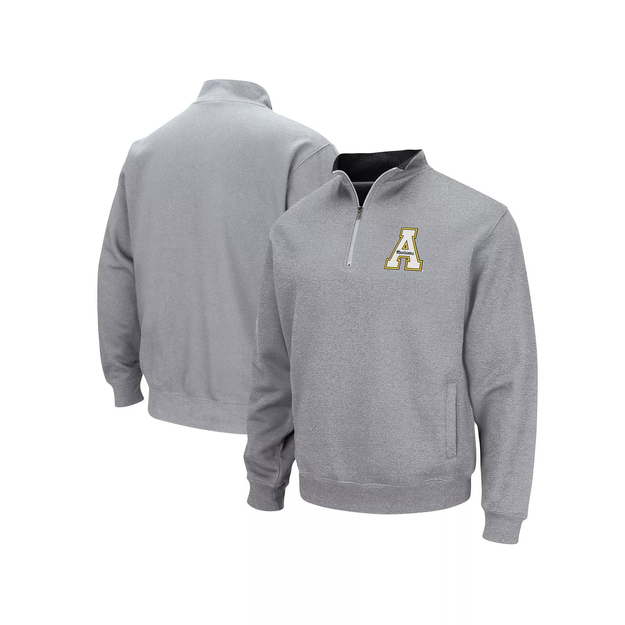 Mens Colosseum Heathered Gray Appalachian State Mountaineers Tortugas Logo Quarter-Zip Jacket Product Image