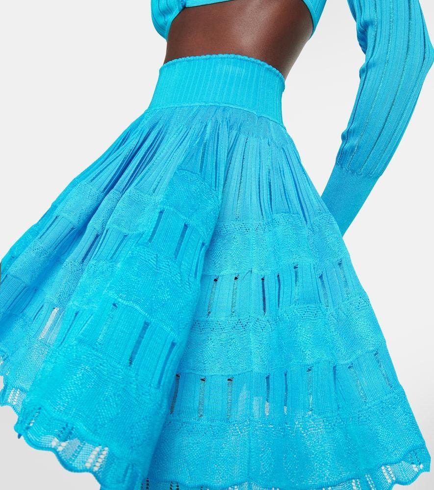 ALAÏA Crinoline Miniskirt In Blue Product Image