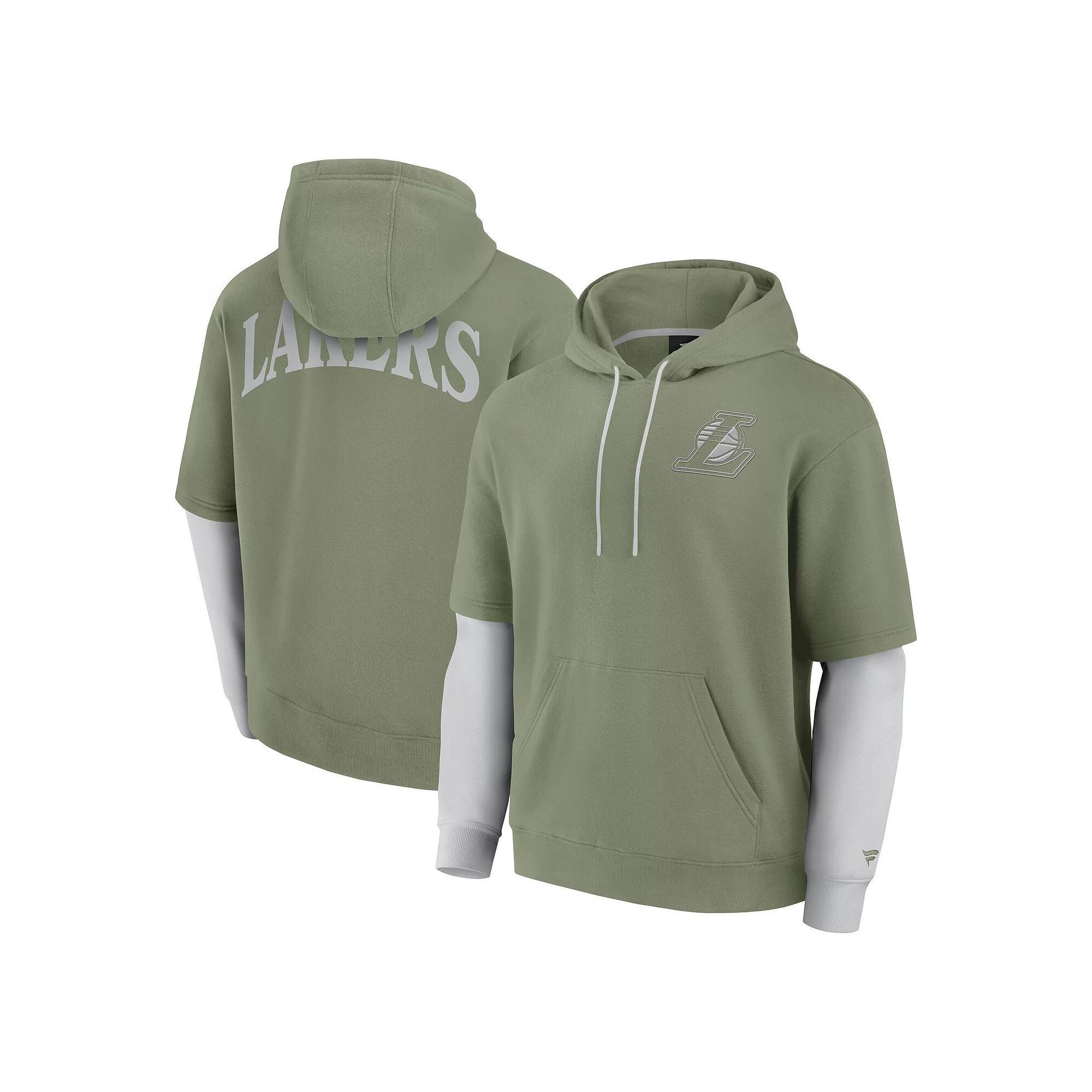 Men's Fanatics  Olive Golden State Warriors Elements Sleek Pullover Hoodie, Size: 2XL, Team Product Image