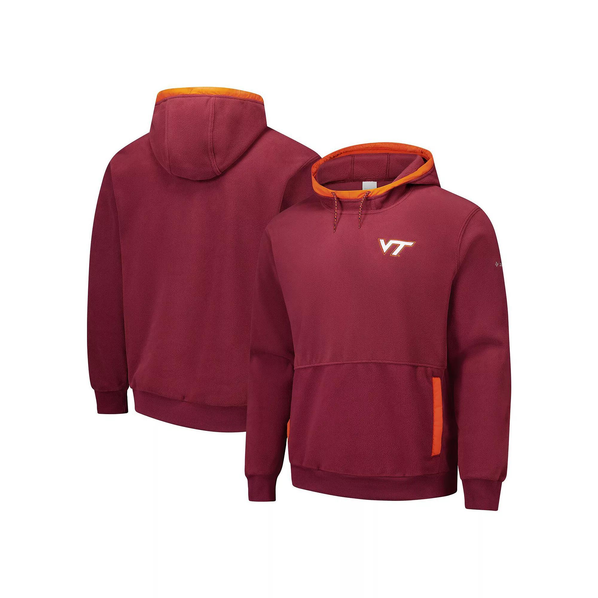 Men's  Columbia  Maroon Virginia Tech Hokies   Flanker Fleece Pullover Hoodie, Size: Medium, Red Product Image