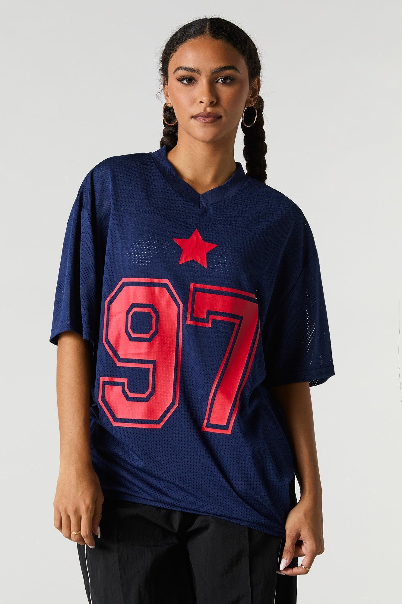 Graphic Mesh Football Jersey Female Product Image
