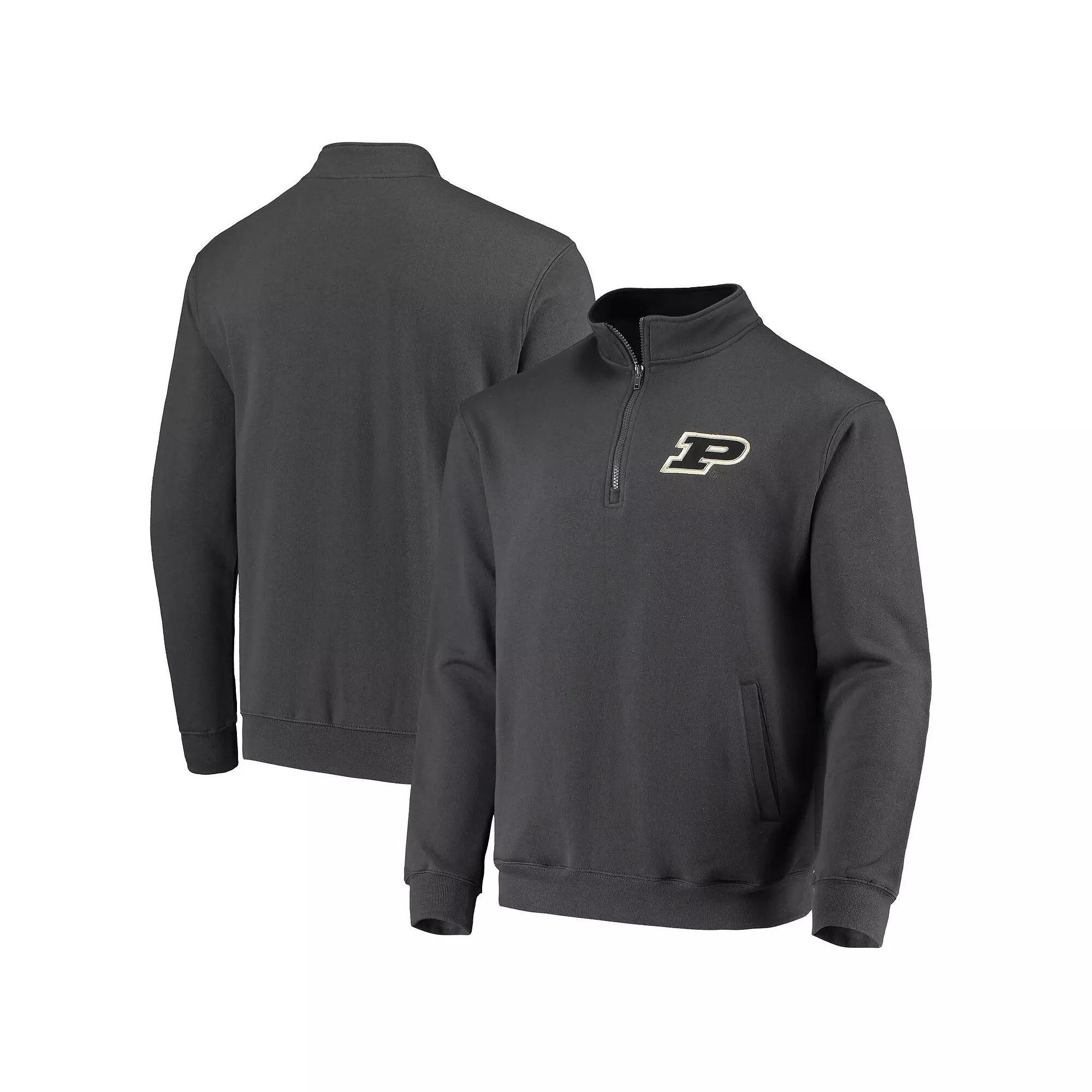 Men's Colosseum Charcoal Purdue Boilermakers Tortugas Logo Quarter-Zip Jacket, Size: Small Product Image
