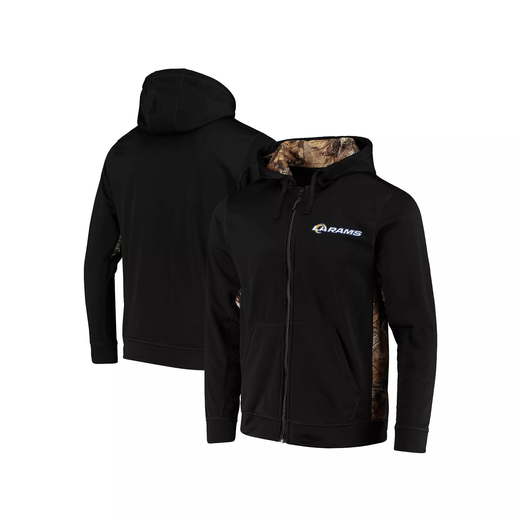 Men's Dunbrooke Black/Realtree Camo Los Angeles Rams Decoy Tech Fleece Full-Zip Hoodie, Size: Medium Product Image