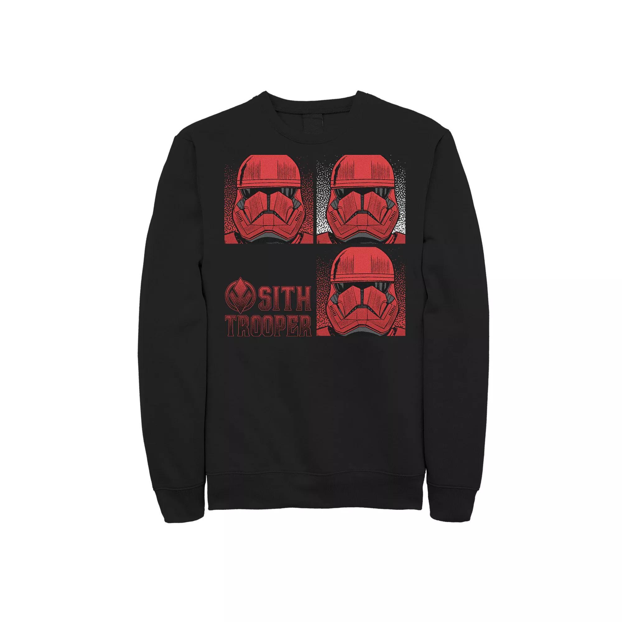 Mens Star Wars The Rise of Skywalker Sith Trooper Panels Fleece Graphic Top Product Image