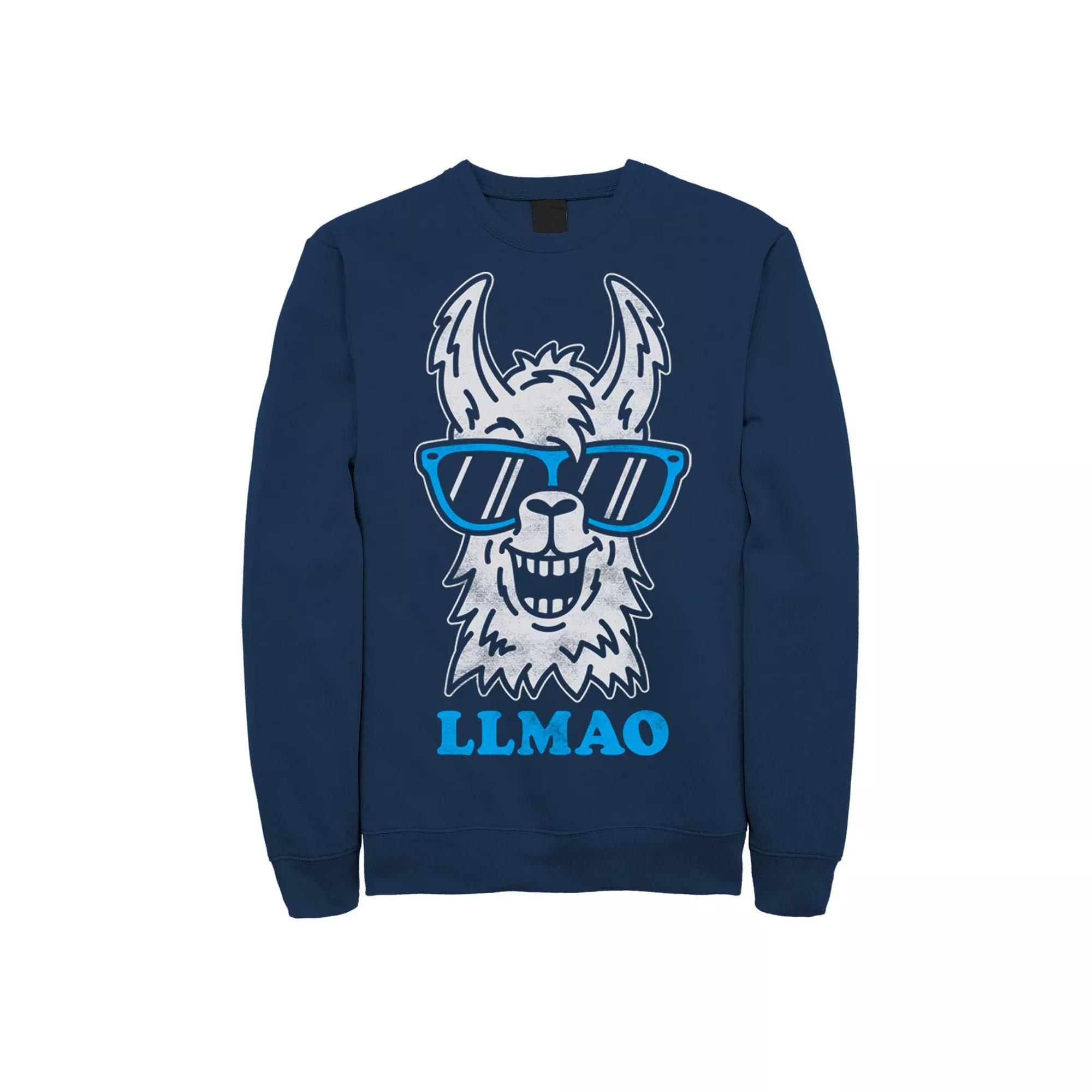 Men's Fifth Sun Llmao Llama Line Art Sweatshirt, Size: XL, Blue Product Image