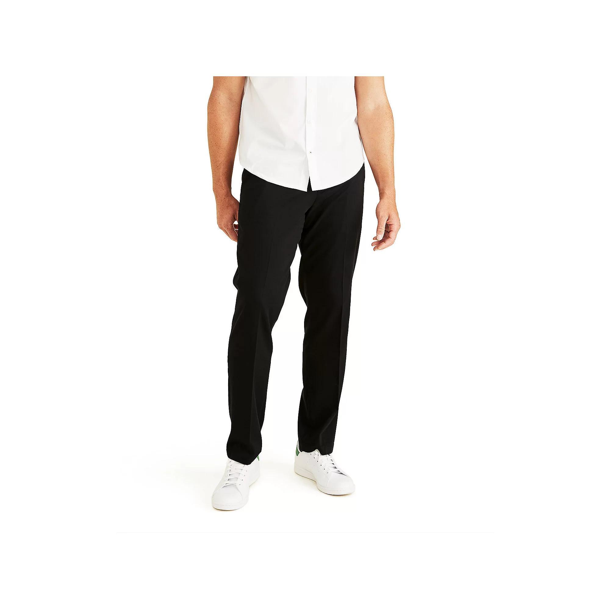 Big & Tall Dockers® Stretch Easy Khaki Classic-Fit Flat-Front Pants, Men's, Size: 48X30, Black Product Image