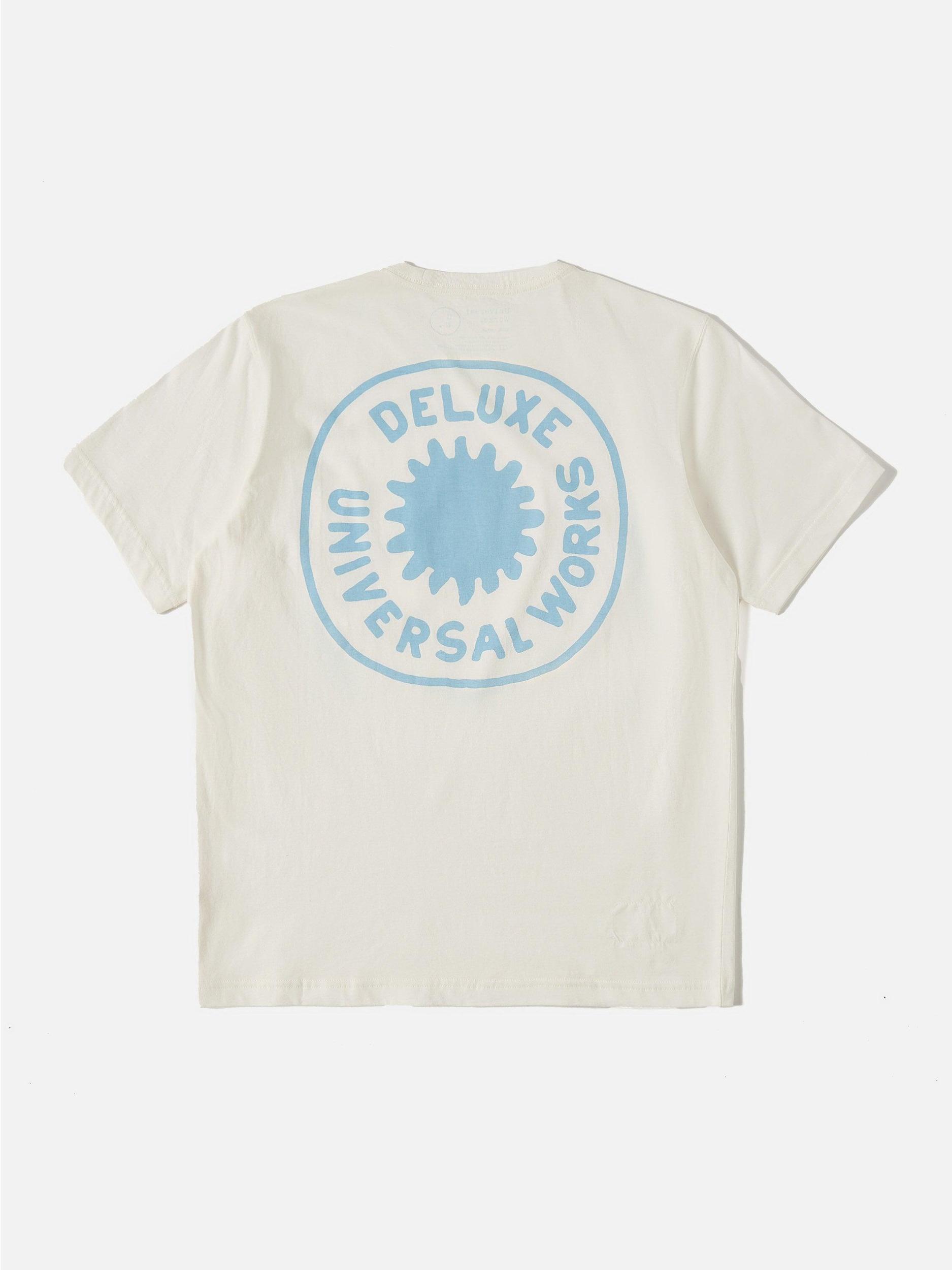 Universal Works Print Pocket Tee in Ecru Single Jersey Deluxe Product Image