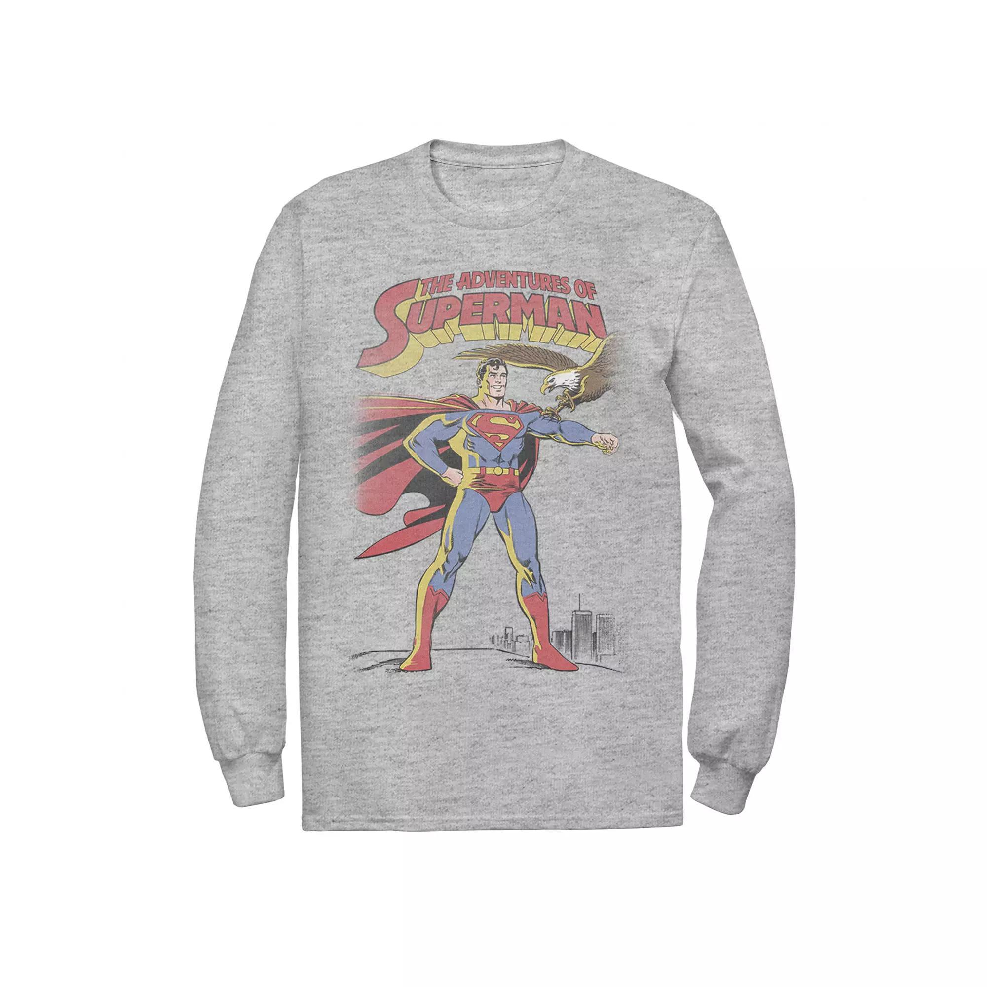 Men's DC Comics Superman Adventures Text Poster Tee, Size: Small, White Product Image